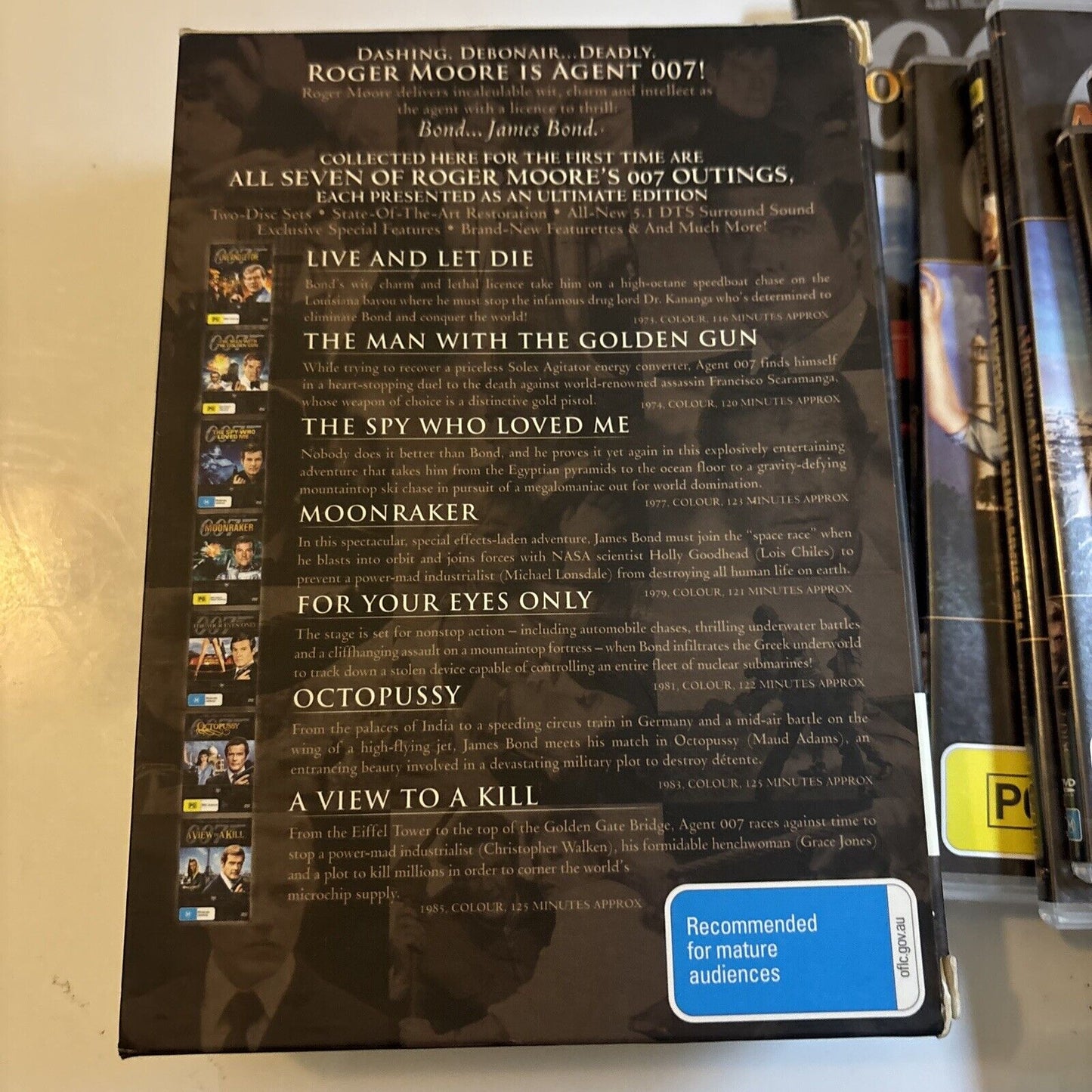 Roger Moore Ultimate 007 Edition - 7 Films (DVD, 1973, 14-Disc) Region 4