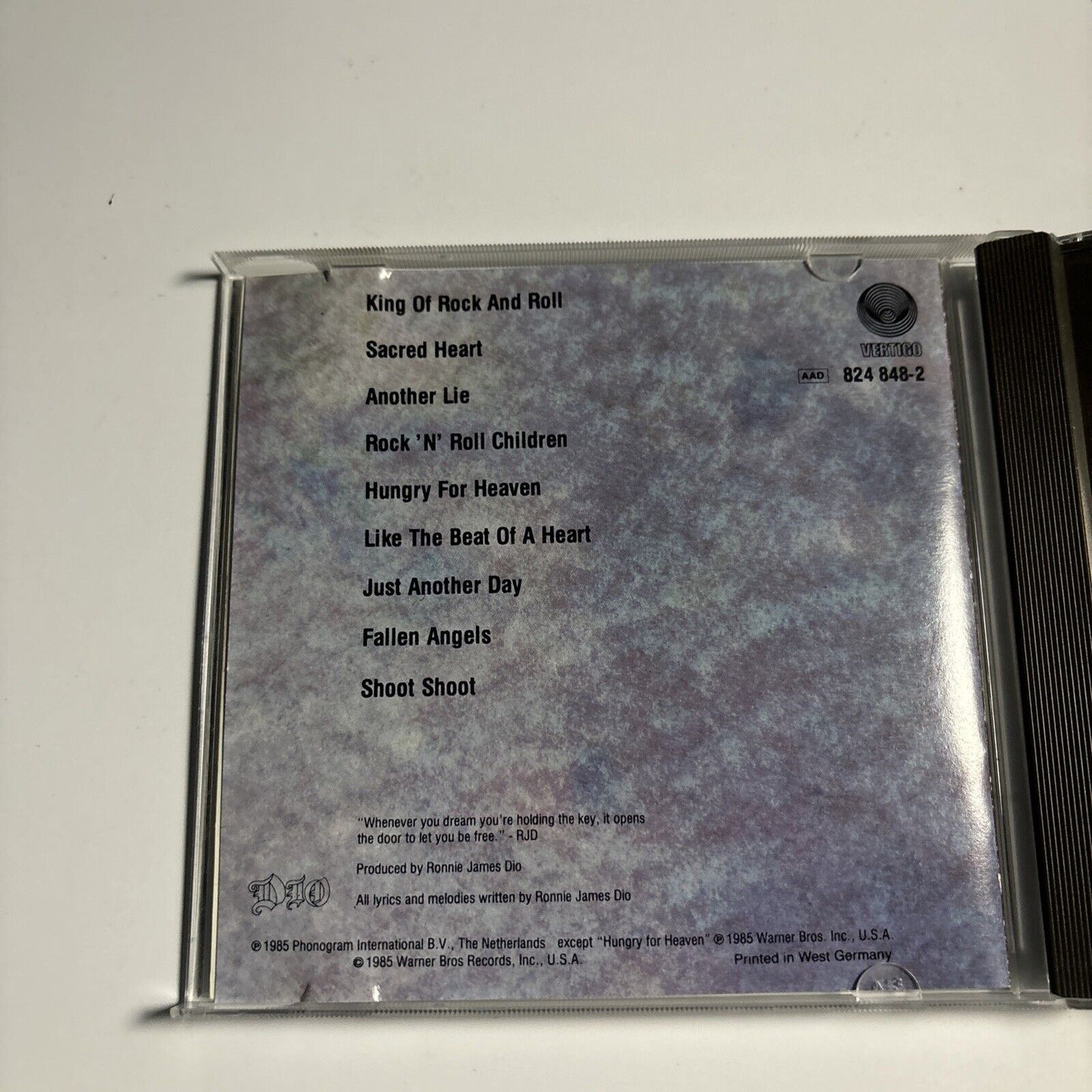 Dio - Sacred Heart (CD, 1985) 824 848-2