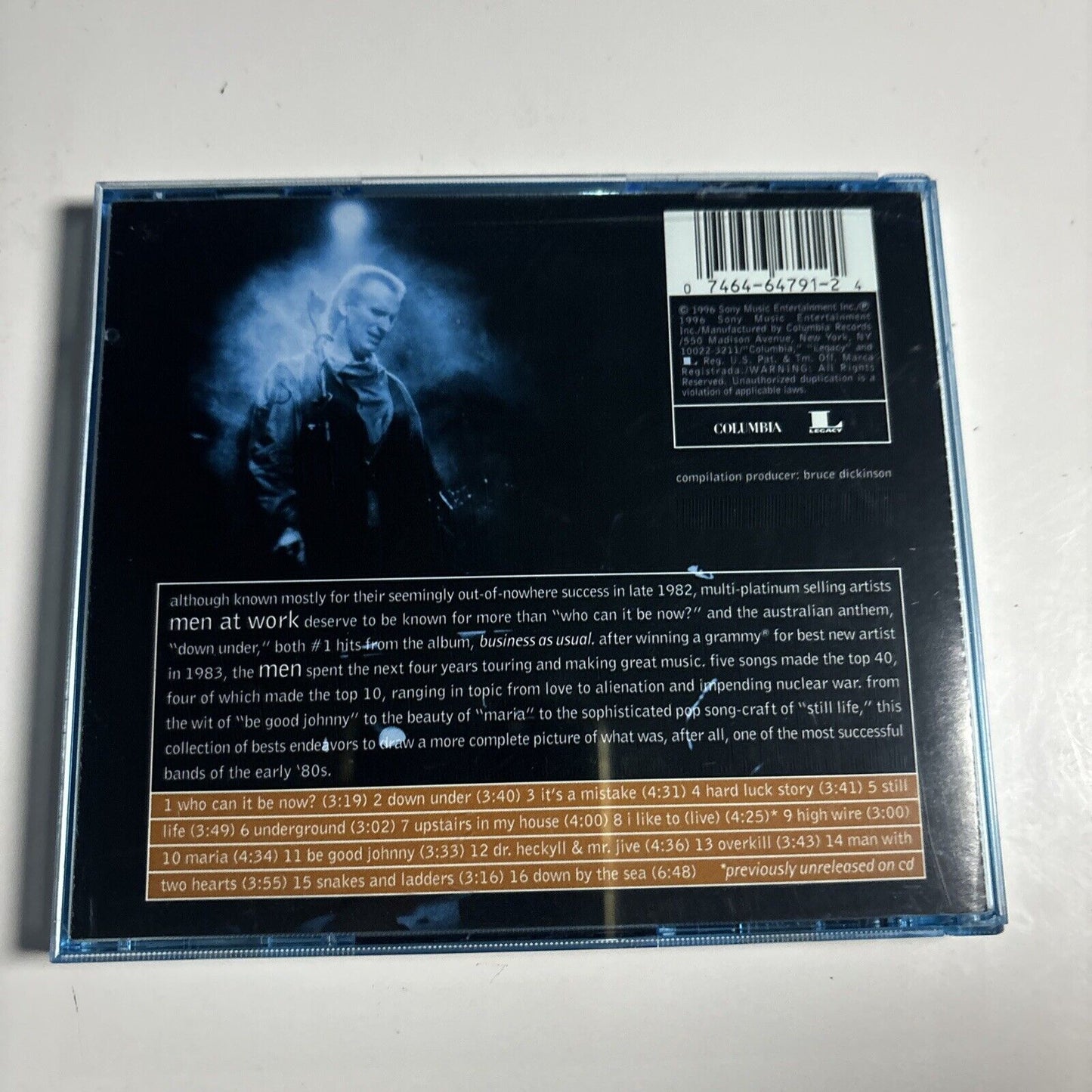 Men At Work - Contraband: The Best Of Men At Work (CD, 1996) Blue Case CK 64791