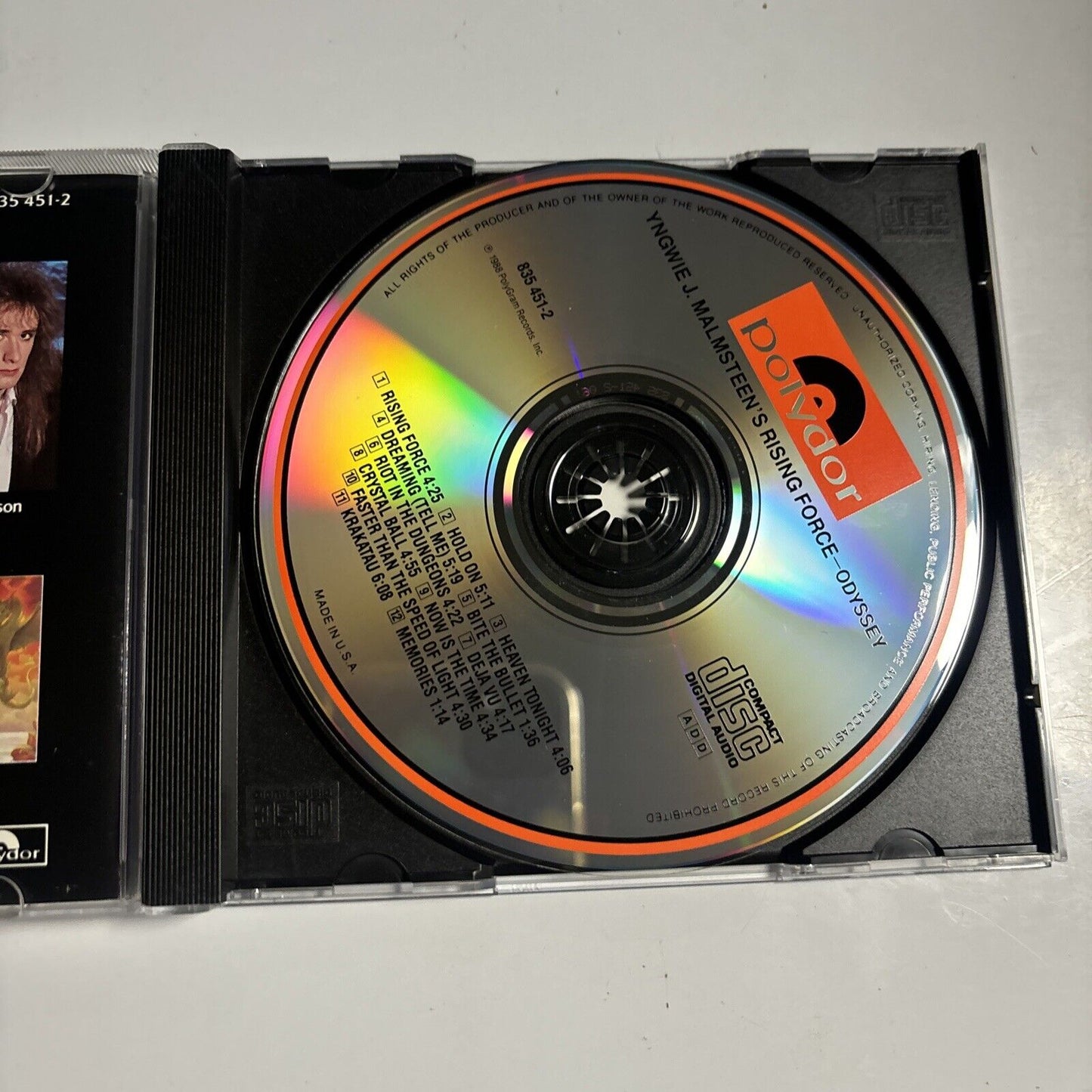 Yngwie J. Malmsteen - Odyssey (CD, 1988) Polydor 835 451-2
