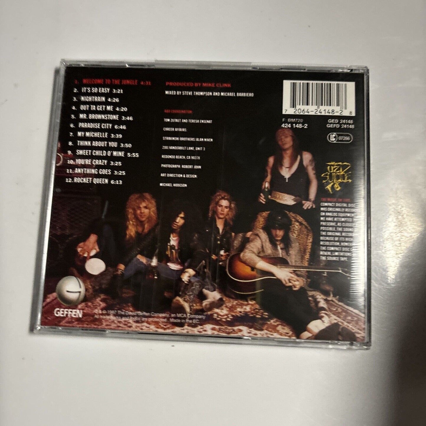 Guns N' Roses - Appetite For Destruction (CD, 1987)  Geffen Records 924 148-2