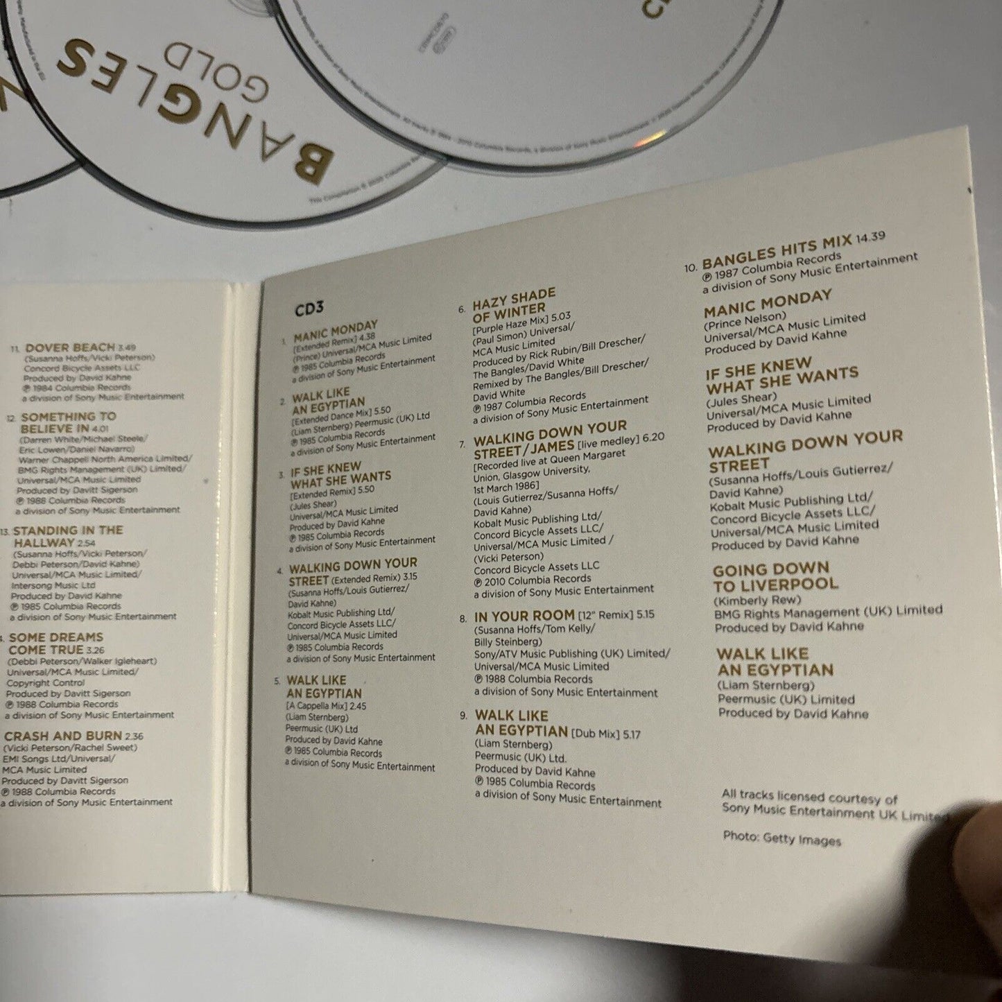 Bangles - Gold (CD, 2020, 3-Disc) Sony Music CRIMCD670