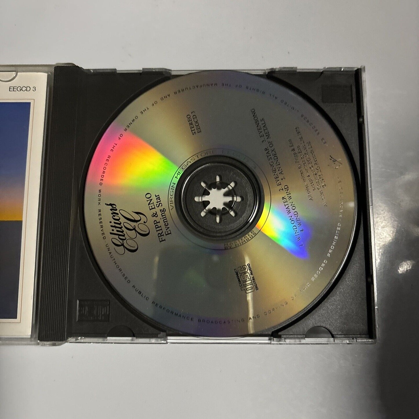 Fripp & Eno - Evening Star (CD, 1975) Editions EG EEGCD 3