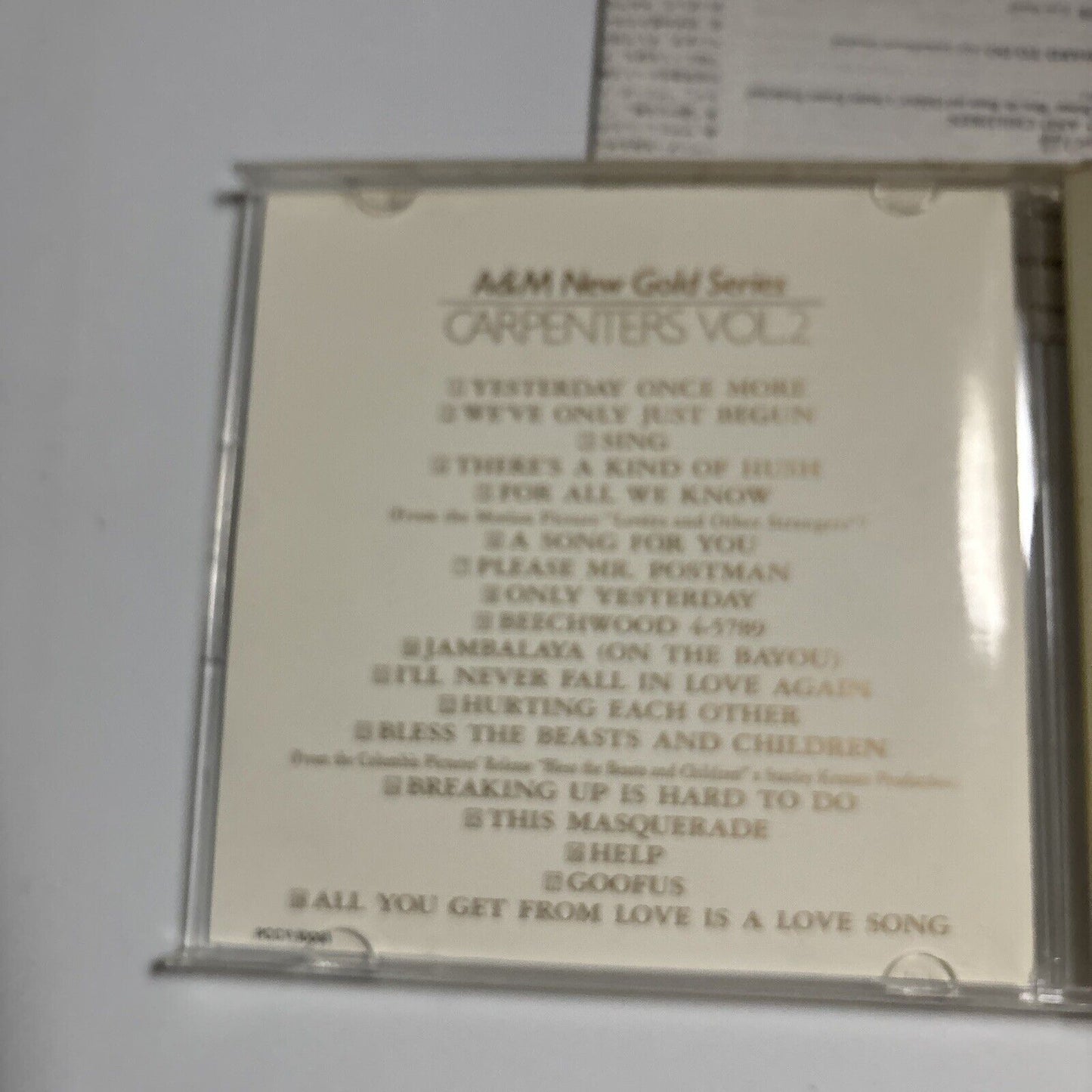 Carpenters - A&M New Gold Series, Vol.2 (CD, 1990) Japan pccy-10091