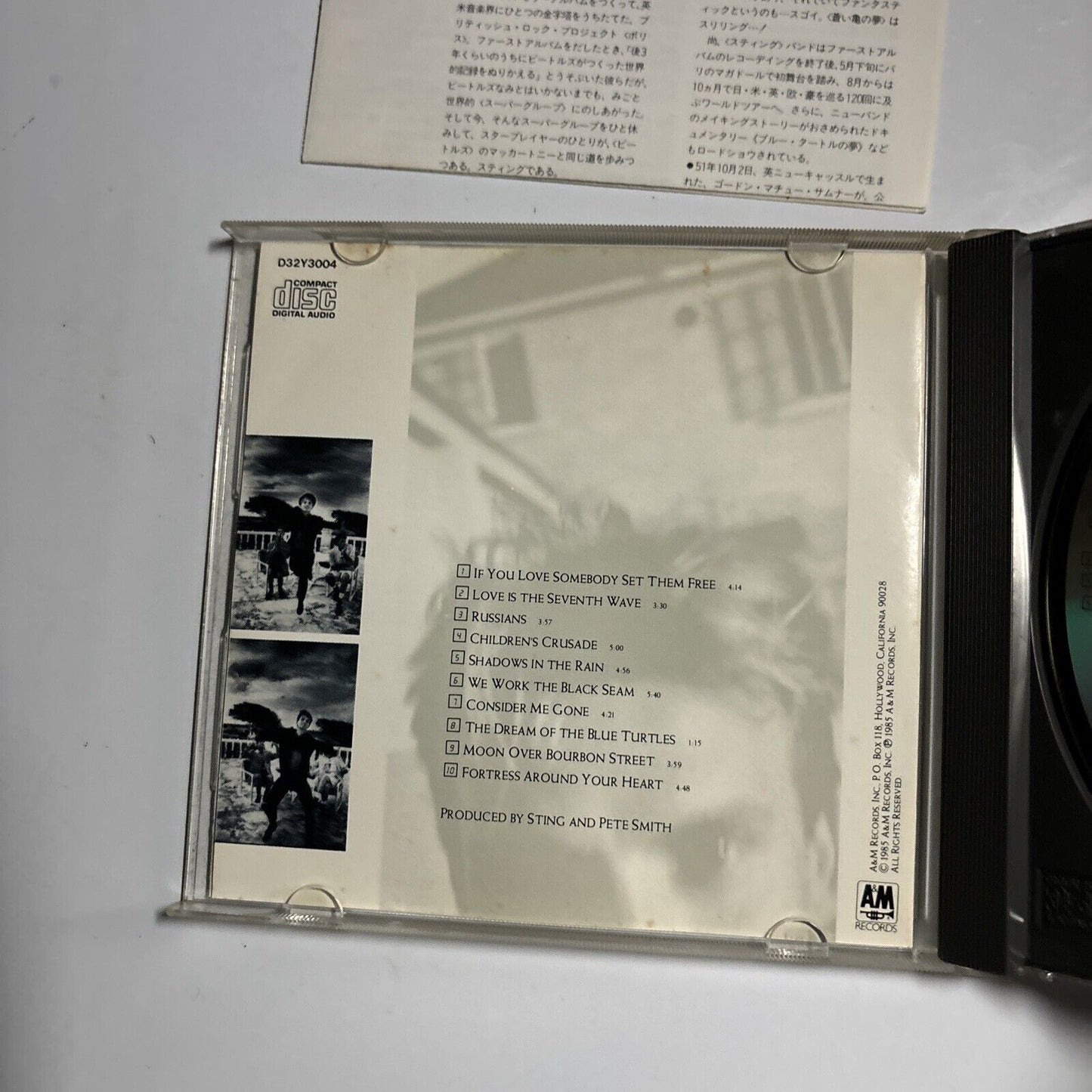 Sting - The Dream Of The Blue Turtles (CD, 1986) Japan D32Y3004