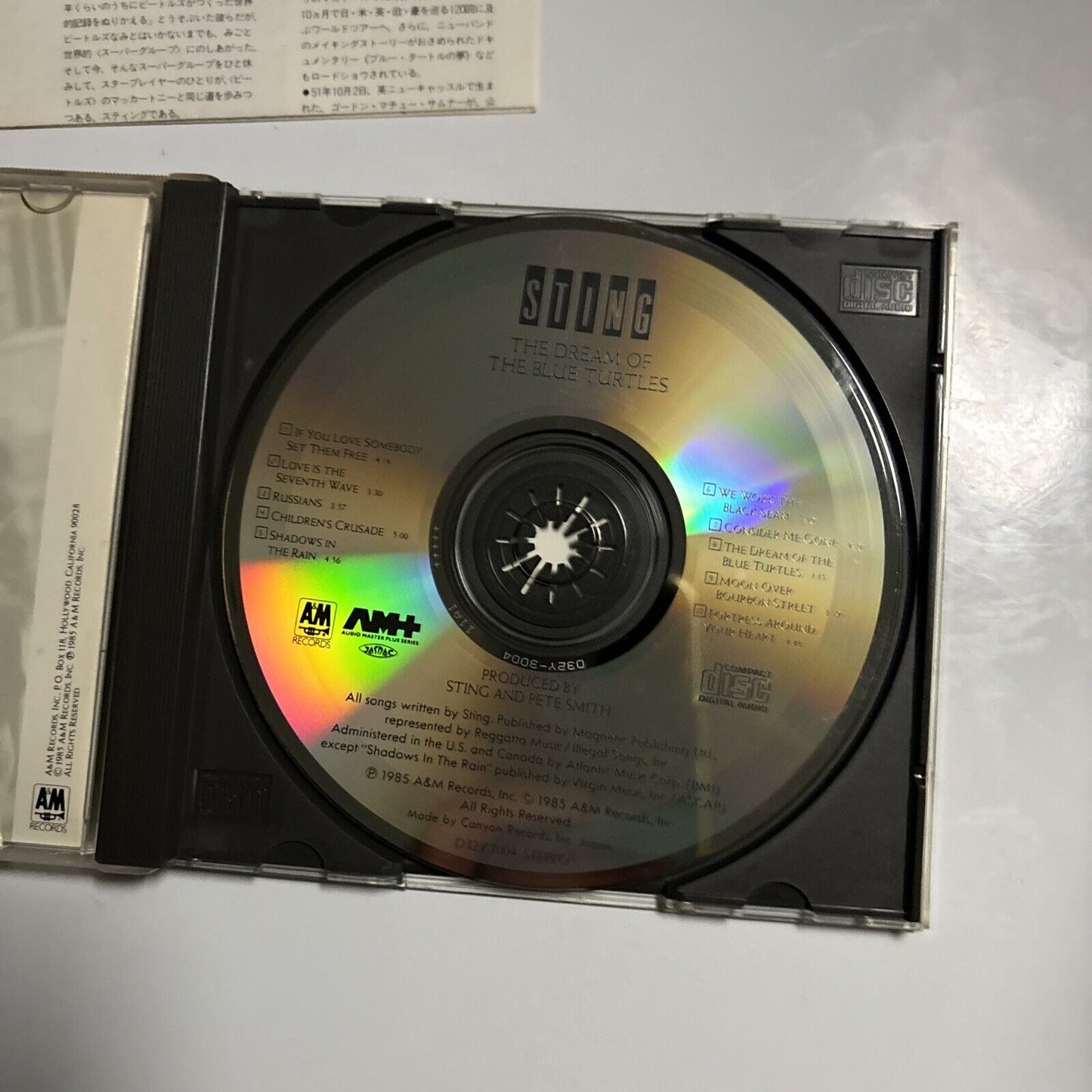 Sting - The Dream Of The Blue Turtles (CD, 1986) Japan D32Y3004