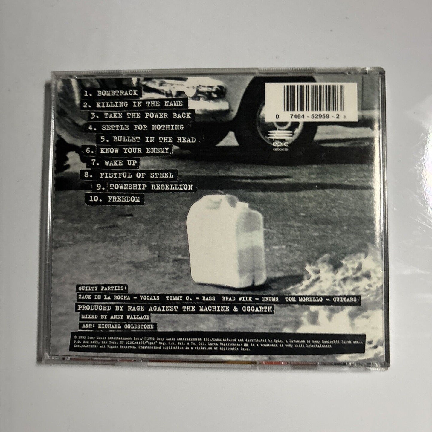 Rage Against The Machine -  Rage Against The Machine (CD, 1992) ZK 52959