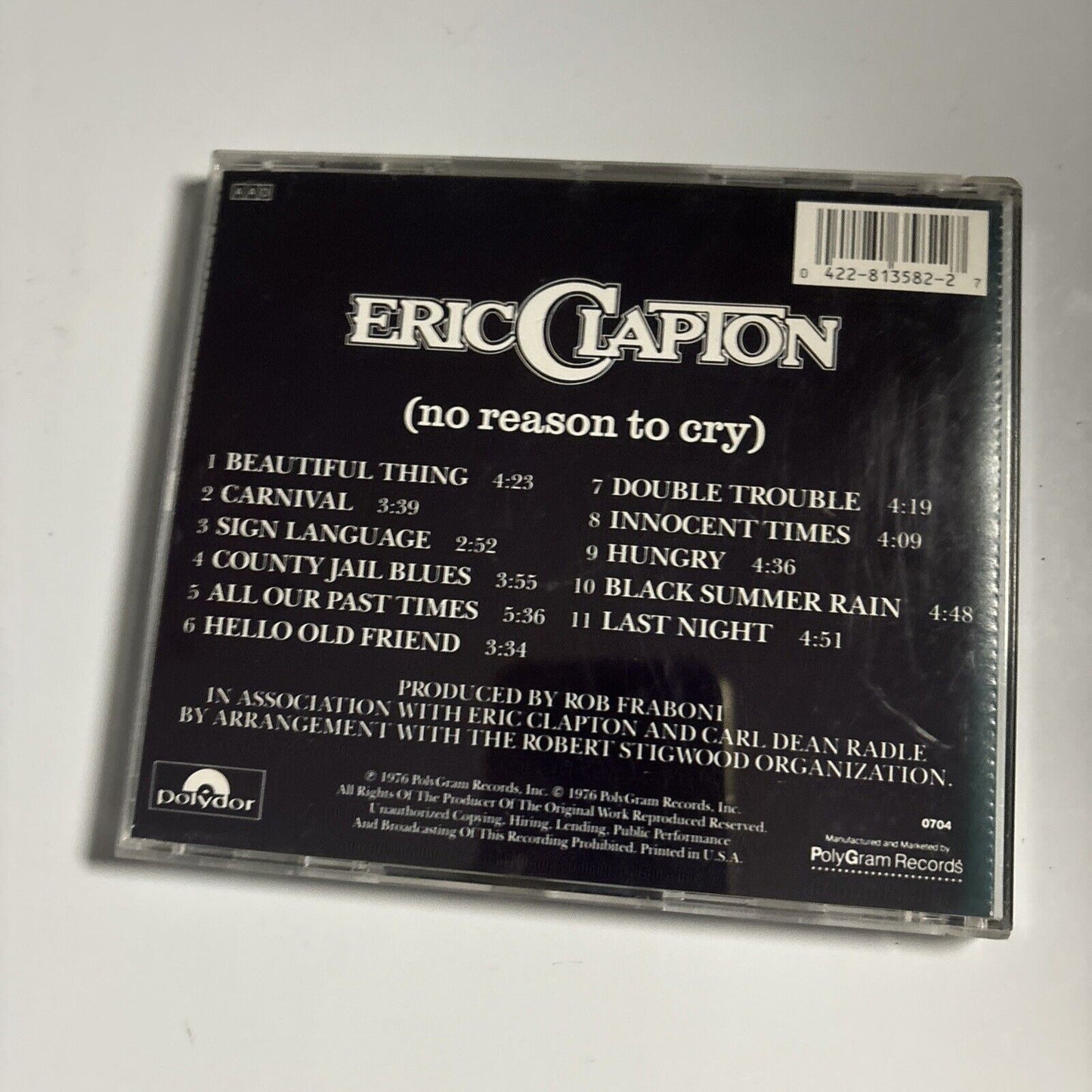 Eric Clapton - No Reason To Cry (CD, 1976) Polydor 813 582-2