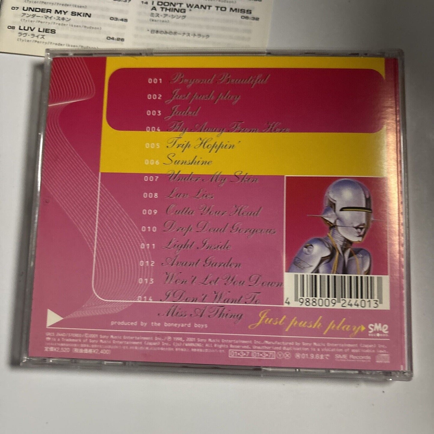 Aerosmith - Just Push Play (CD, 2001) Japan SRCs-2440