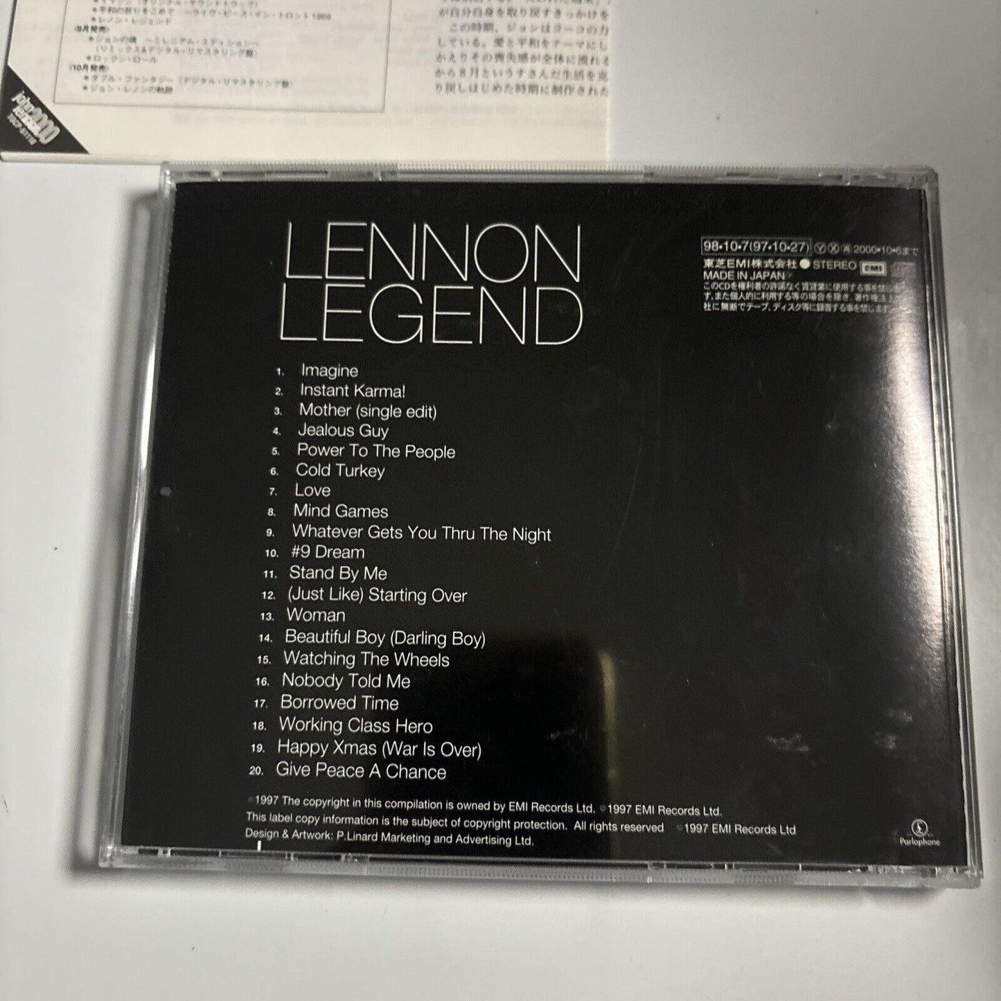 John Lennon - Lennon Legend (CD, 1998) Japan TOCP-51110