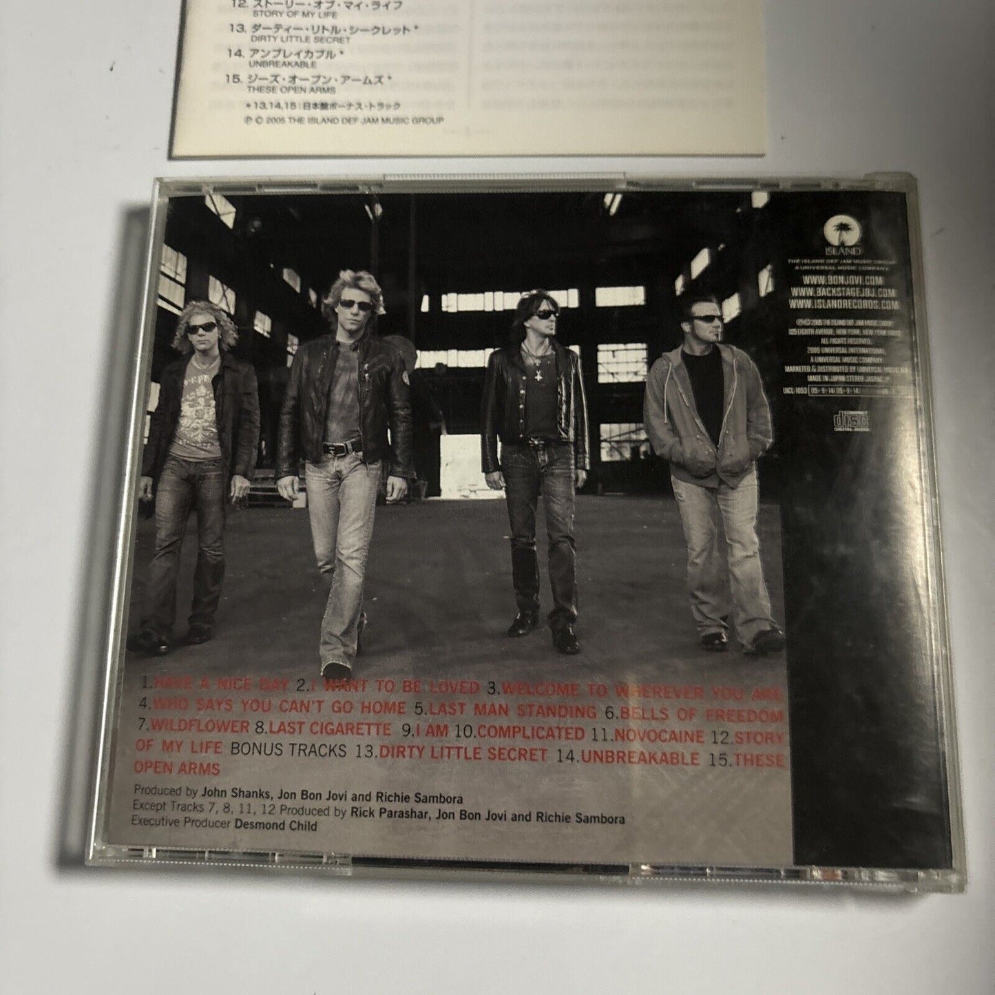 Bon Jovi - Have A Nice Day [Japan Bonus Track] (CD, 2005) Japan UICL-1053