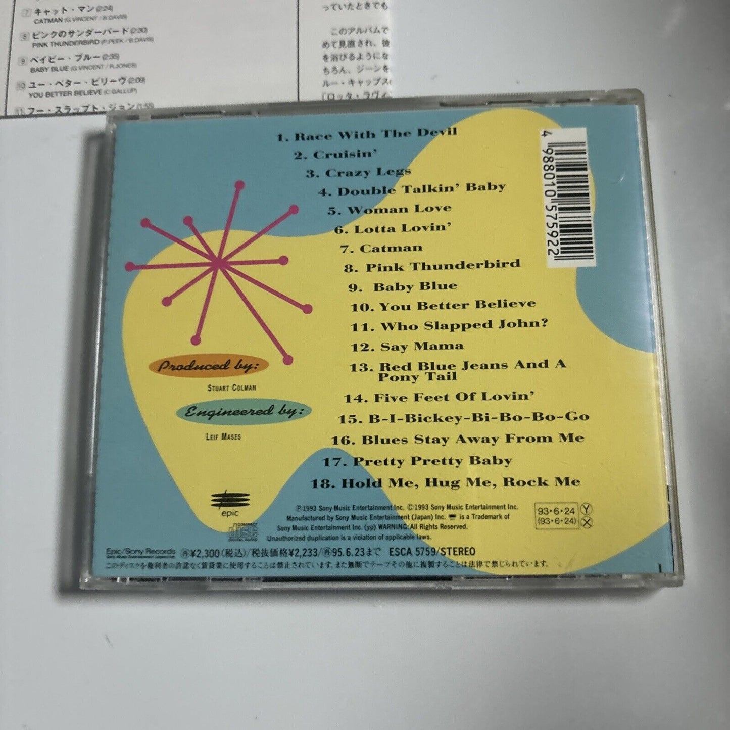 Jeff Beck & The Big Town Playboys - Crazy Legs (CD, 1993) Japan ESCA-5759