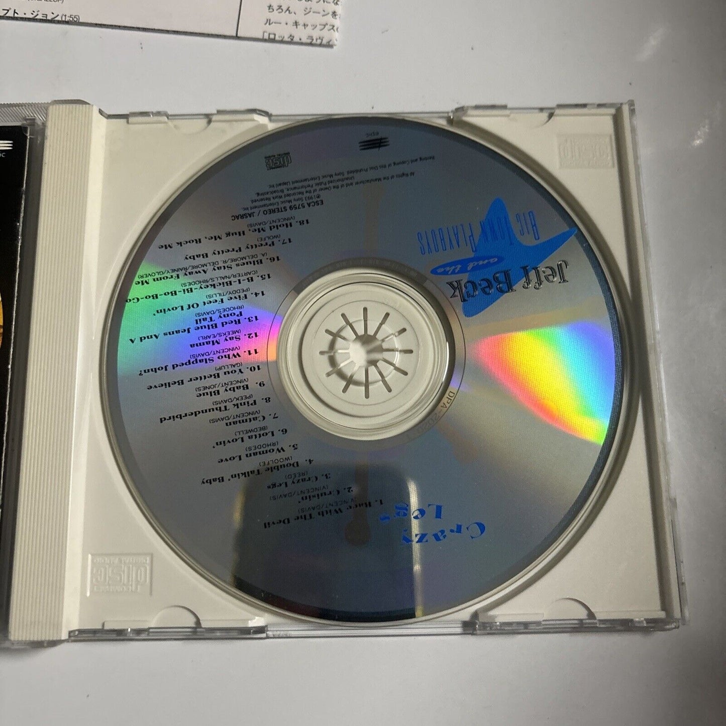 Jeff Beck & The Big Town Playboys - Crazy Legs (CD, 1993) Japan ESCA-5759