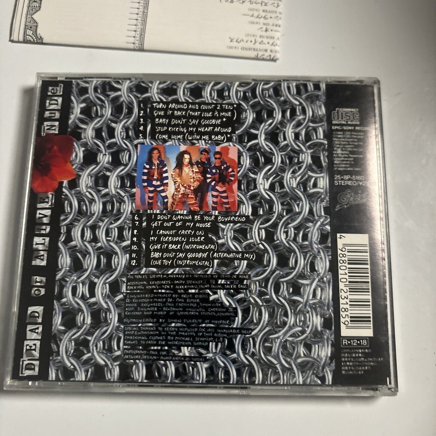 Dead Or Alive - Nude (CD, 1988) Japan 25-8p-5160 Electronic