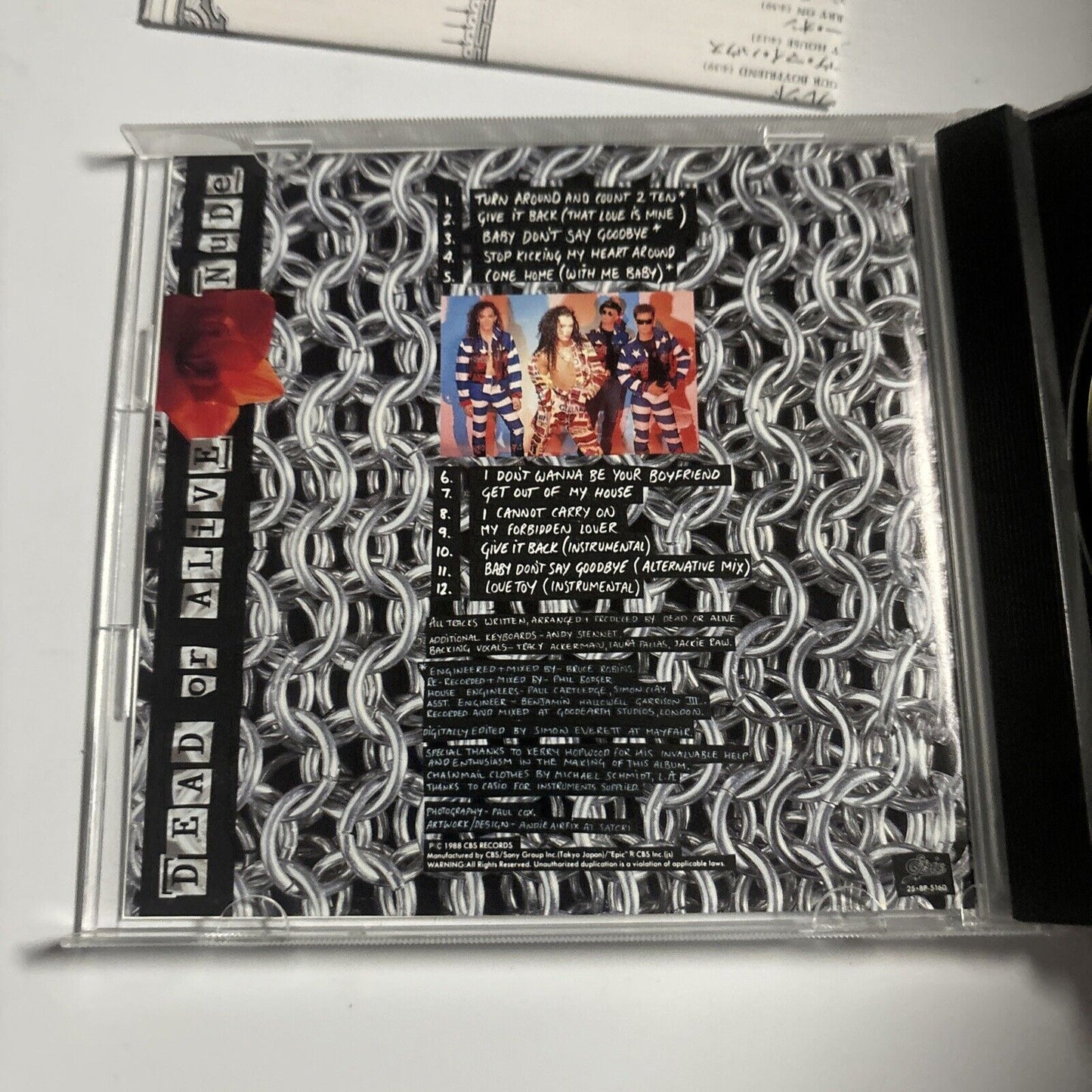 Dead Or Alive - Nude (CD, 1988) Japan 25-8p-5160 Electronic