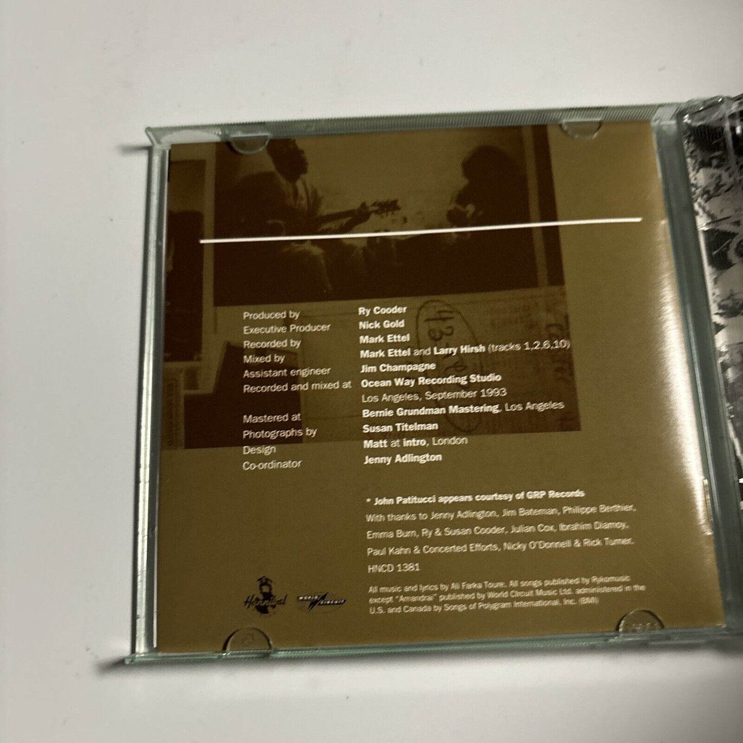 Ali Farka Toure With Ry Cooder - Talking Timbuktu (CD, 1994) HNCD 1381