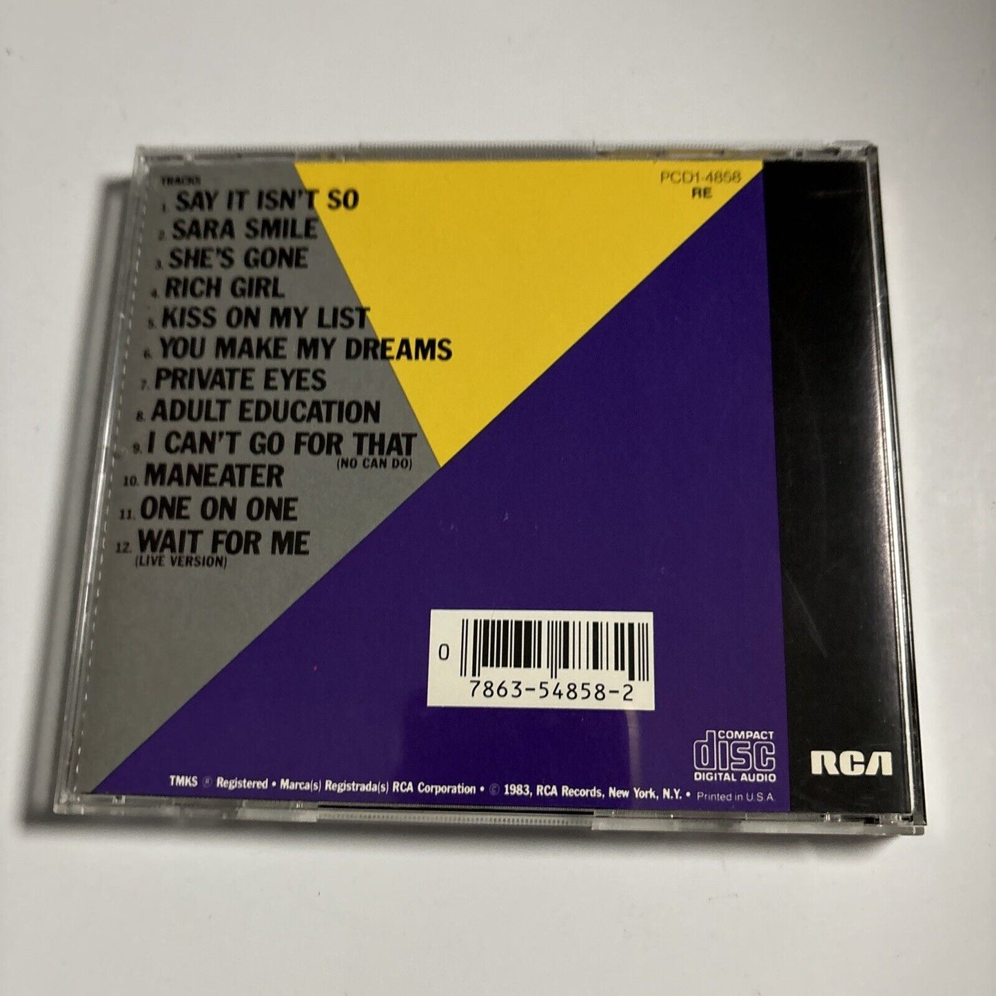 Daryl Hall John Oates - Rock 'n Soul, Pt. 1: Greatest Hits (CD, 1984) PCD1-4858