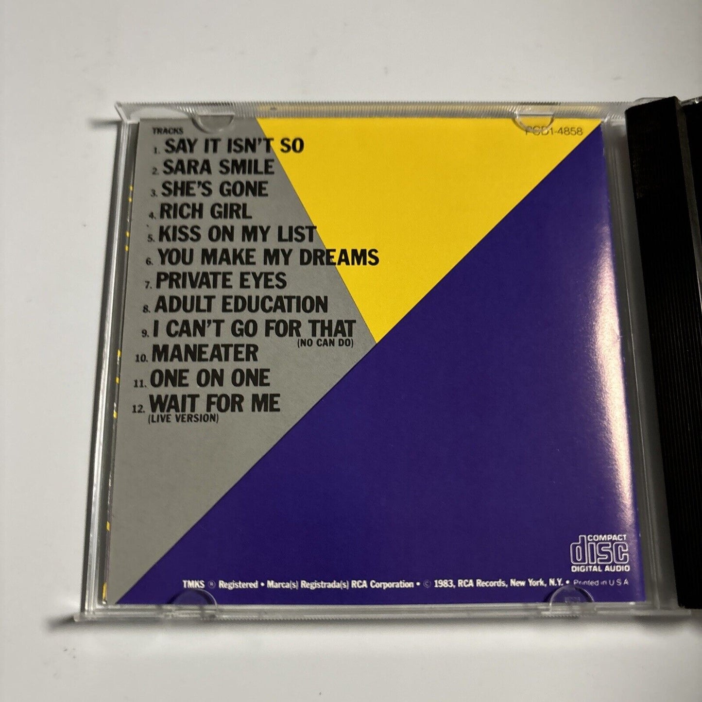 Daryl Hall John Oates - Rock 'n Soul, Pt. 1: Greatest Hits (CD, 1984) PCD1-4858