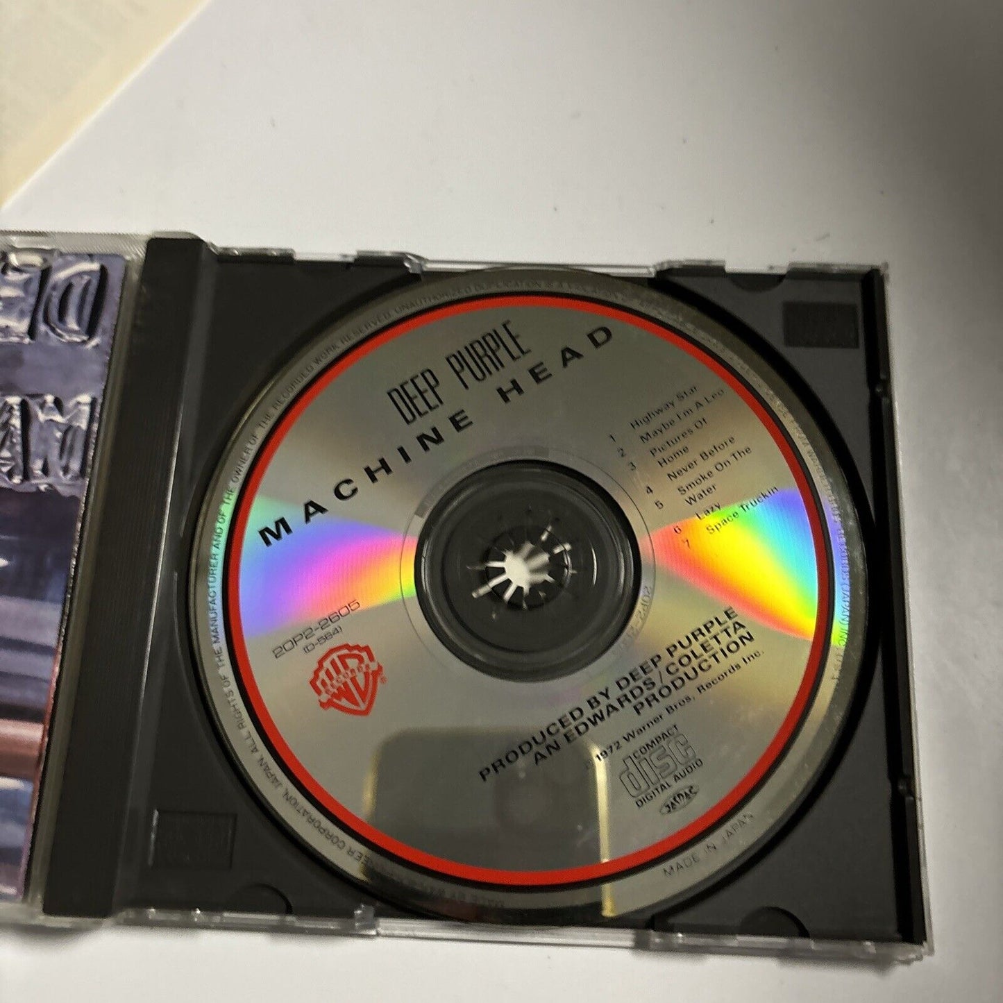 Deep Purple - Machine Head (CD, 1989) Japan 20p2-2605 Warner Bros. Records