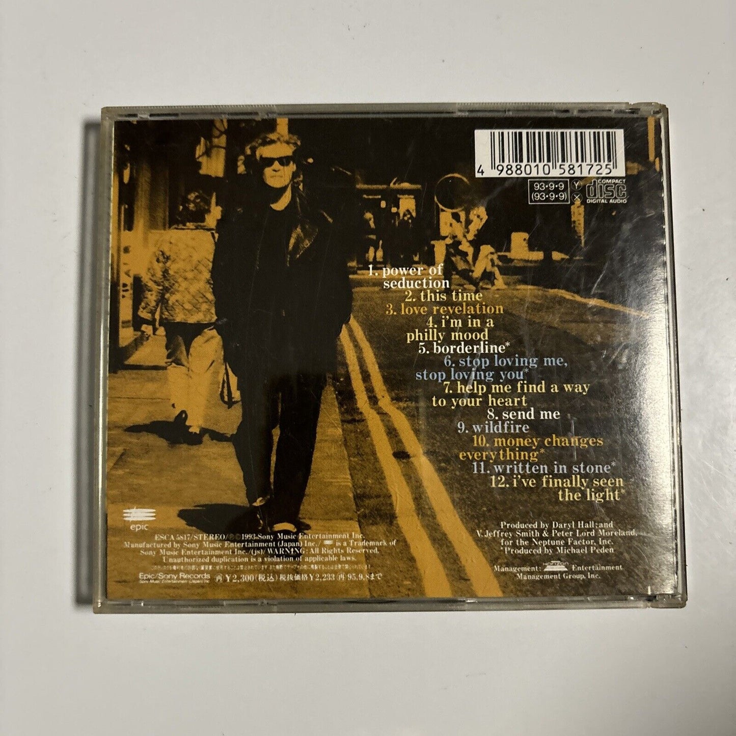 Daryl Hall - Soul Alone (CD, 1993) Japan ESCA-5817
