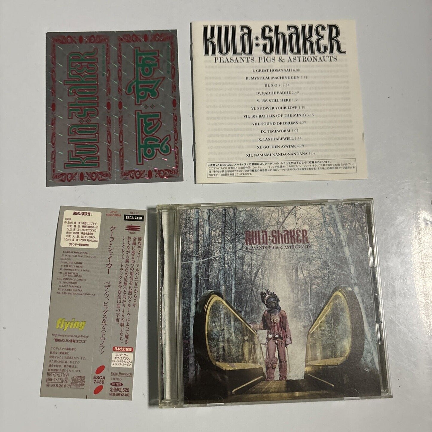 Kula Shaker - Peasants, Pigs & Astronauts (CD, 1999) Japan esca-7430 Obi Sticker