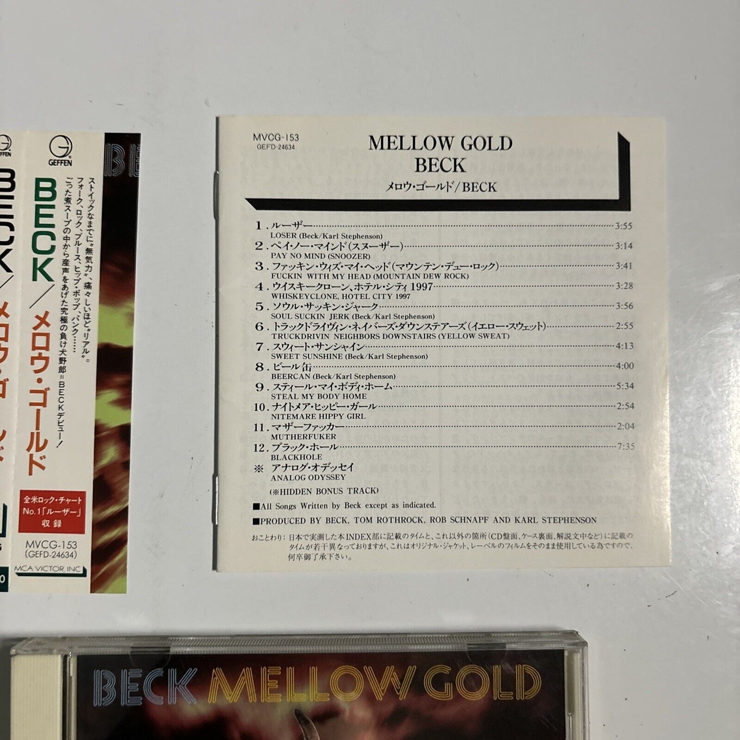 Beck - Mellow Gold [Japan Bonus Track] (CD, 1994) Japan mvcg-153 Obi