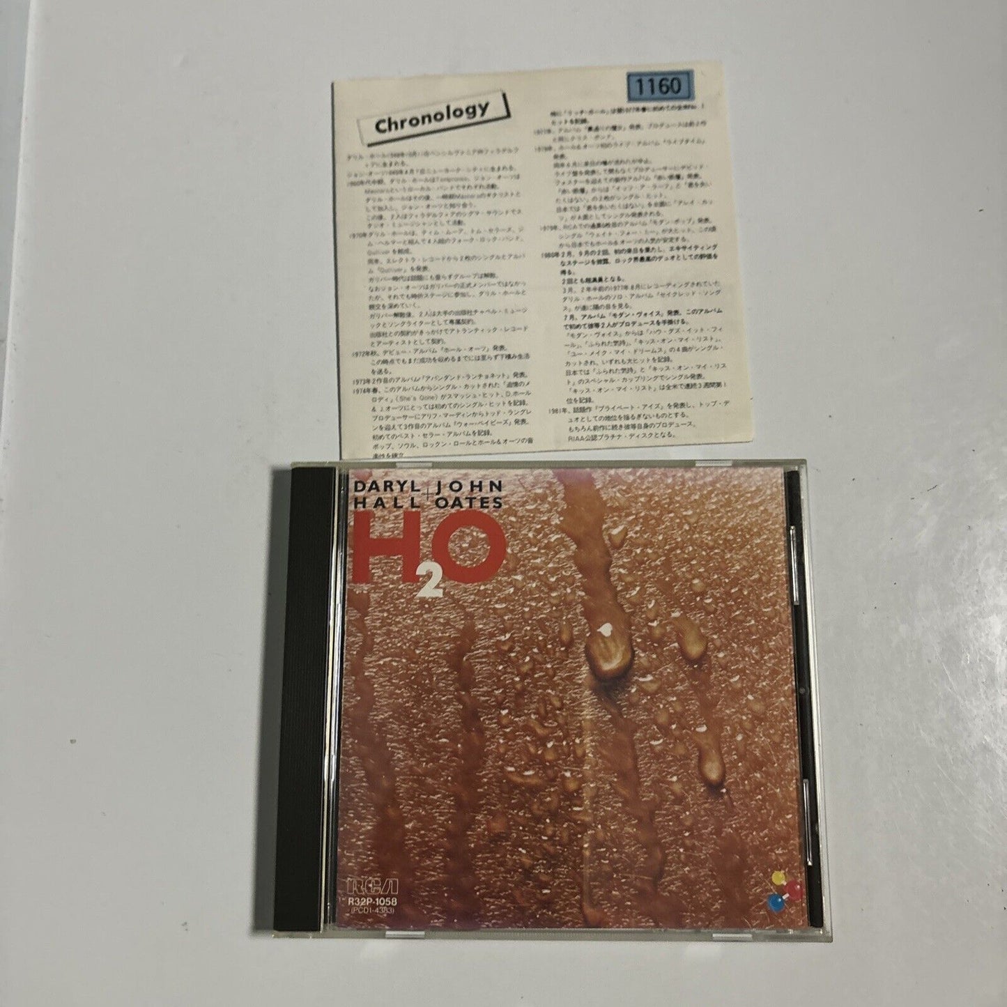 Daryl Hall + John Oates - H2O (CD, 1986) Japan r32p-1058