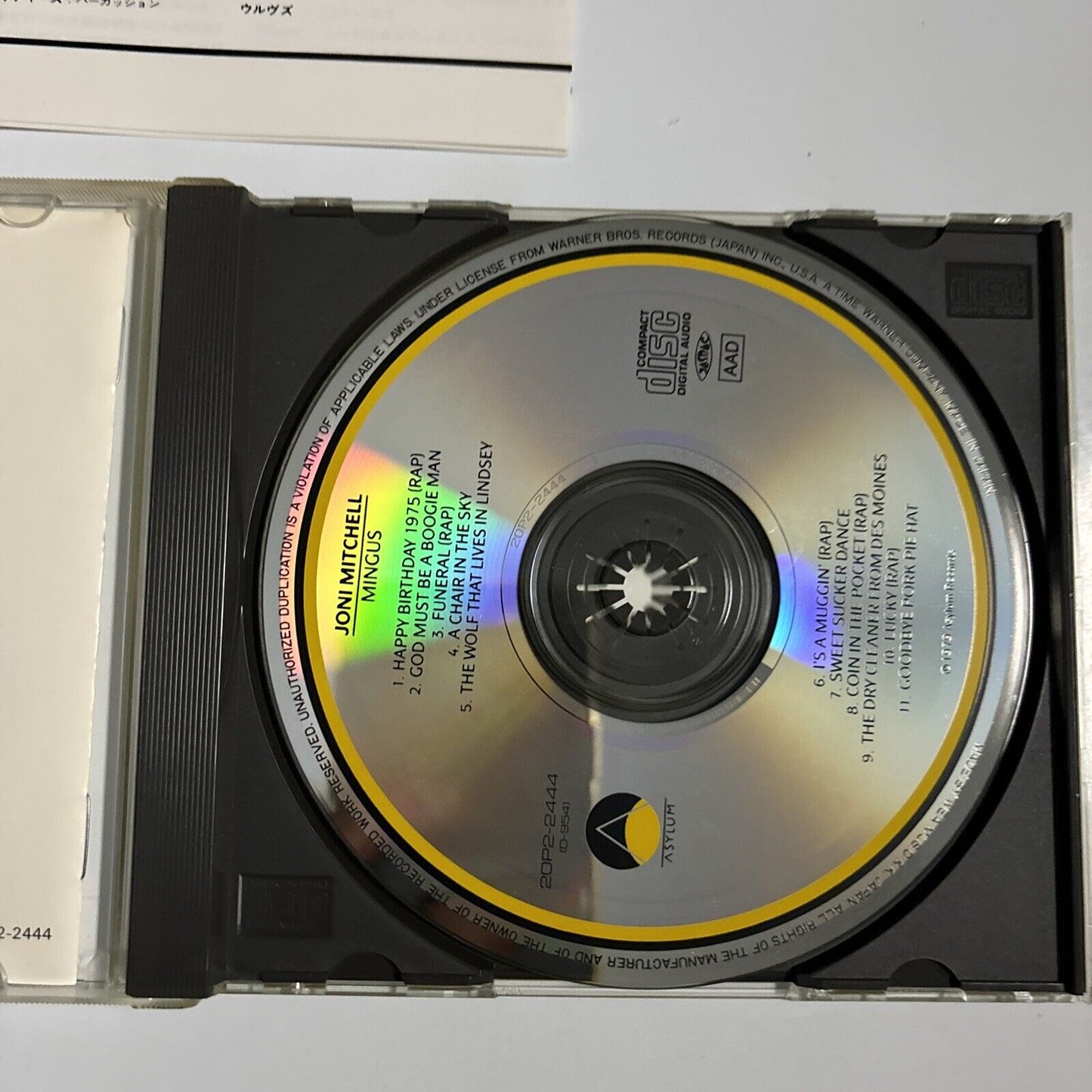 Joni Mitchell - Mingus (CD, 1988) Japan 20p2-2444