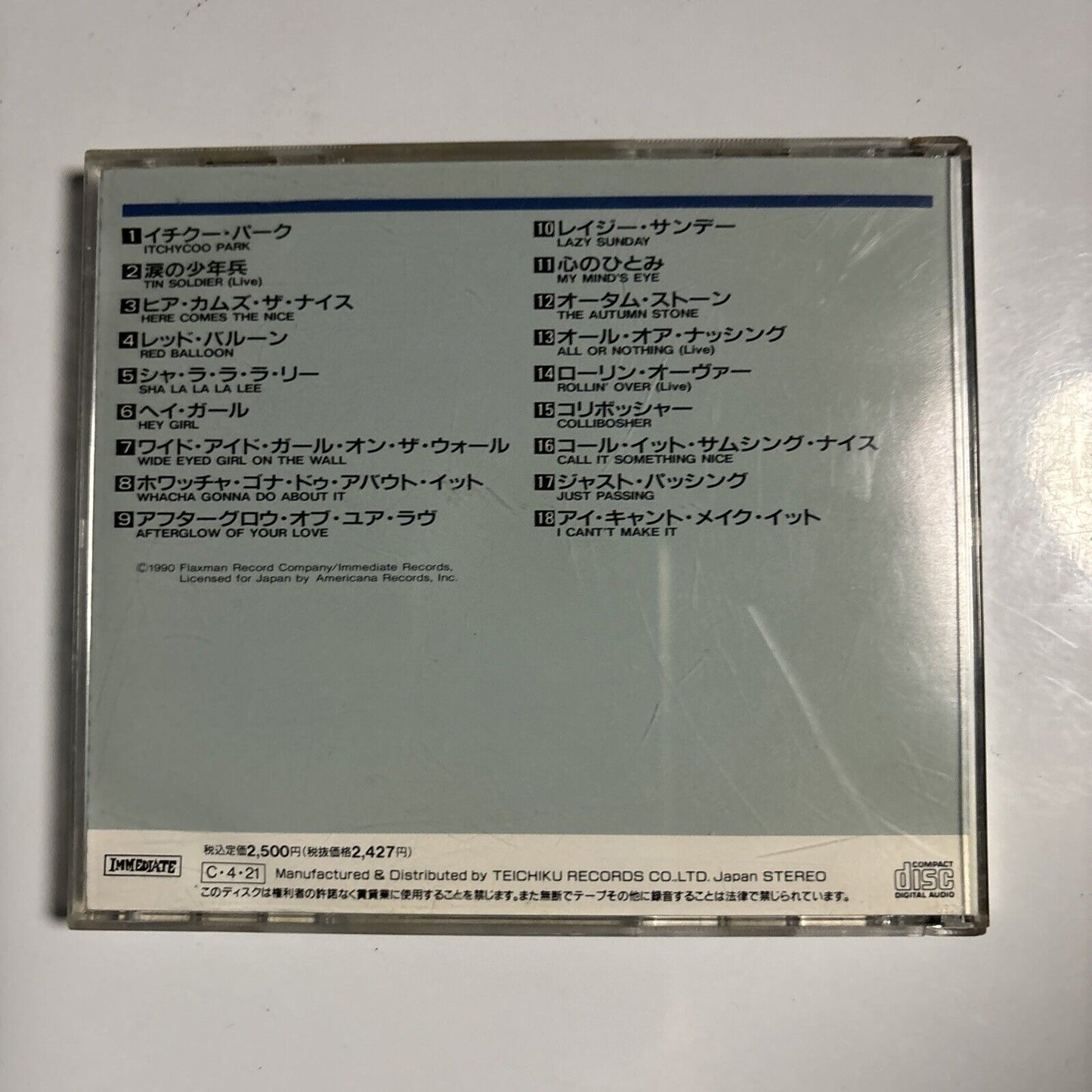 Small Faces - Best Hits 18 (CD, 1990) Japan tecp-25245