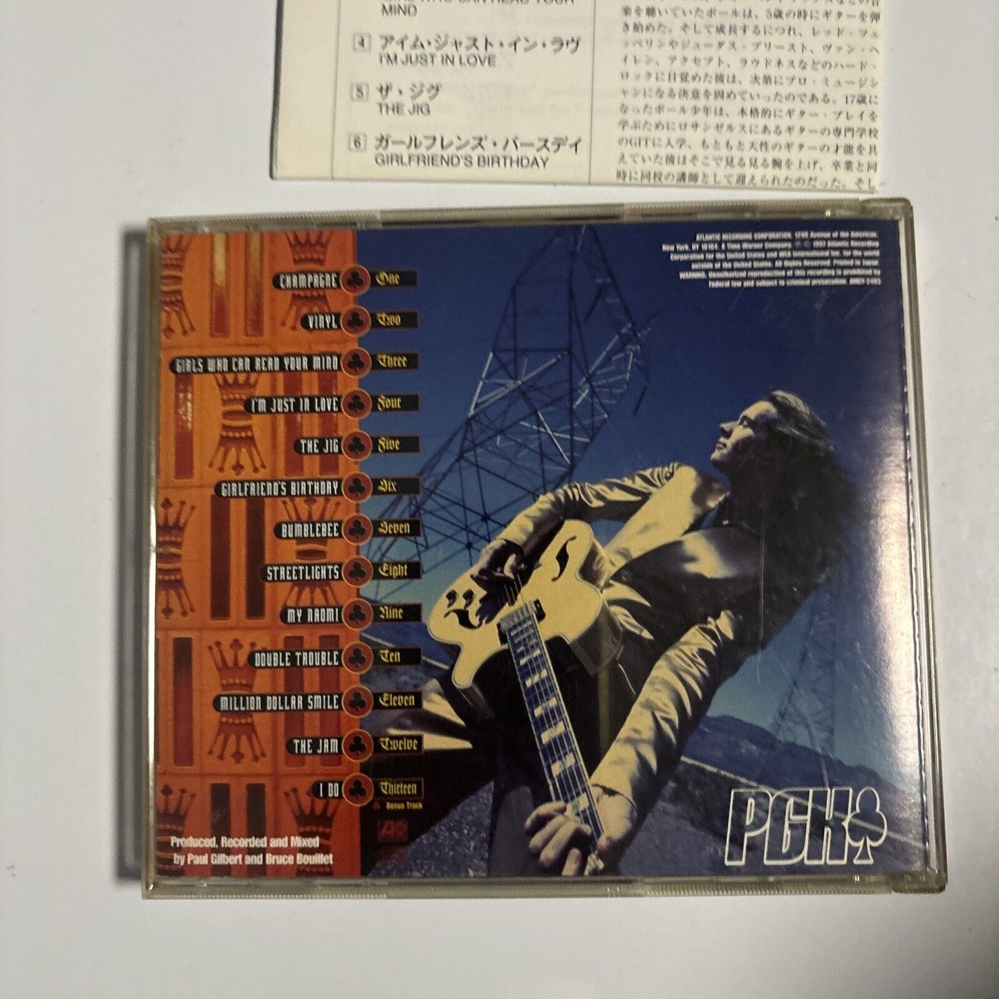 Paul Gilbert - King Of Clubs [Japan Bonus Track] (CD, 1997) Japan amcy-2483