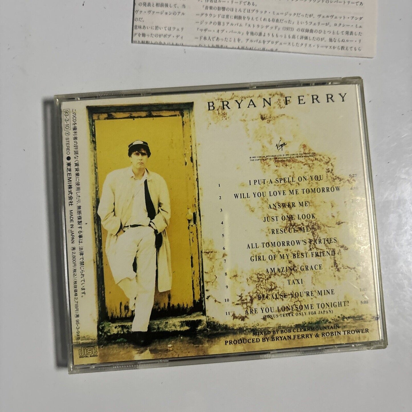 Bryan Ferry - Taxi [Japan Bonus Track] (CD, 1993) Japan vjcp-28155