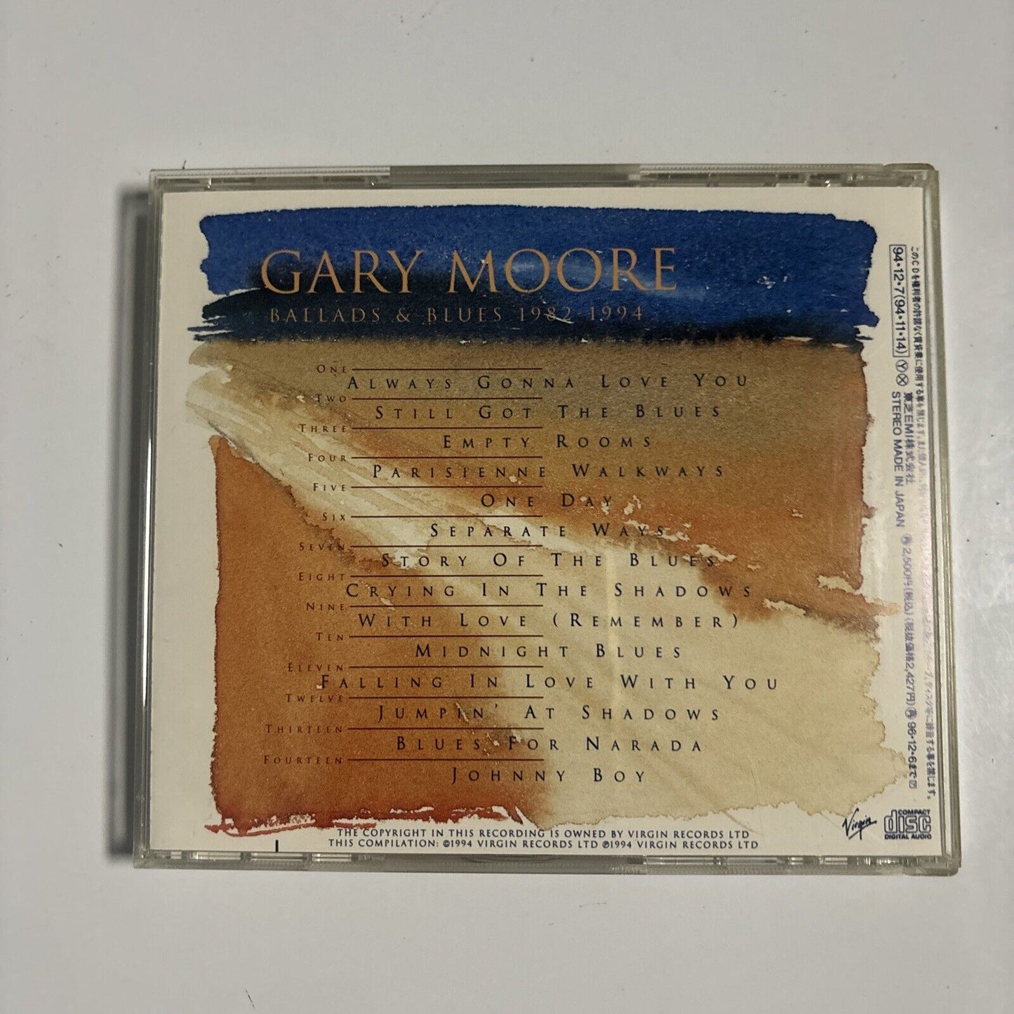 Gary Moore - Ballads & Blues (CD, 1994) Japan vjcp-25150