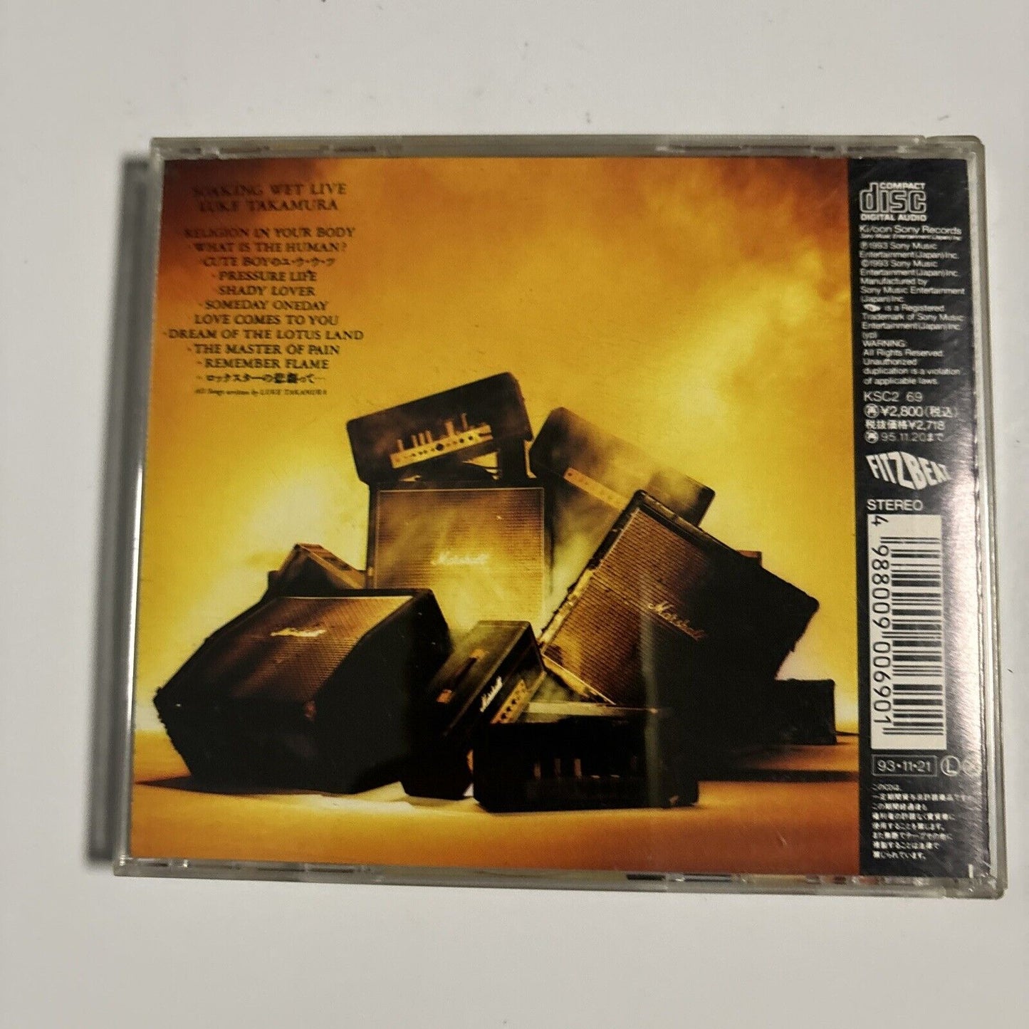 Luke Takamura - Soaking Wet Live (CD, 1993) Japan ksc2-69