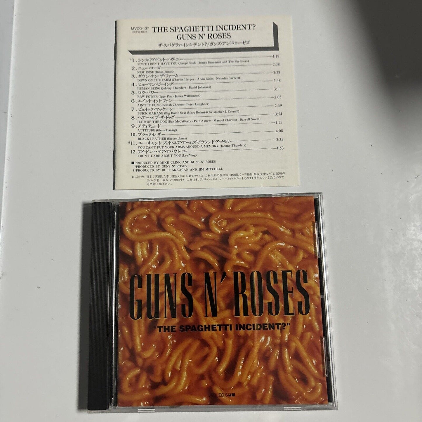 Guns N' Roses - The Spaghetti Incident? (CD, 1993) Japan MVC6-137