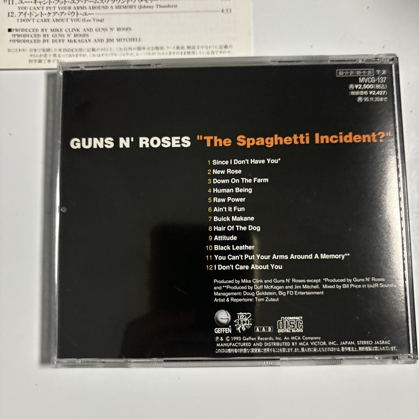 Guns N' Roses - The Spaghetti Incident? (CD, 1993) Japan MVC6-137