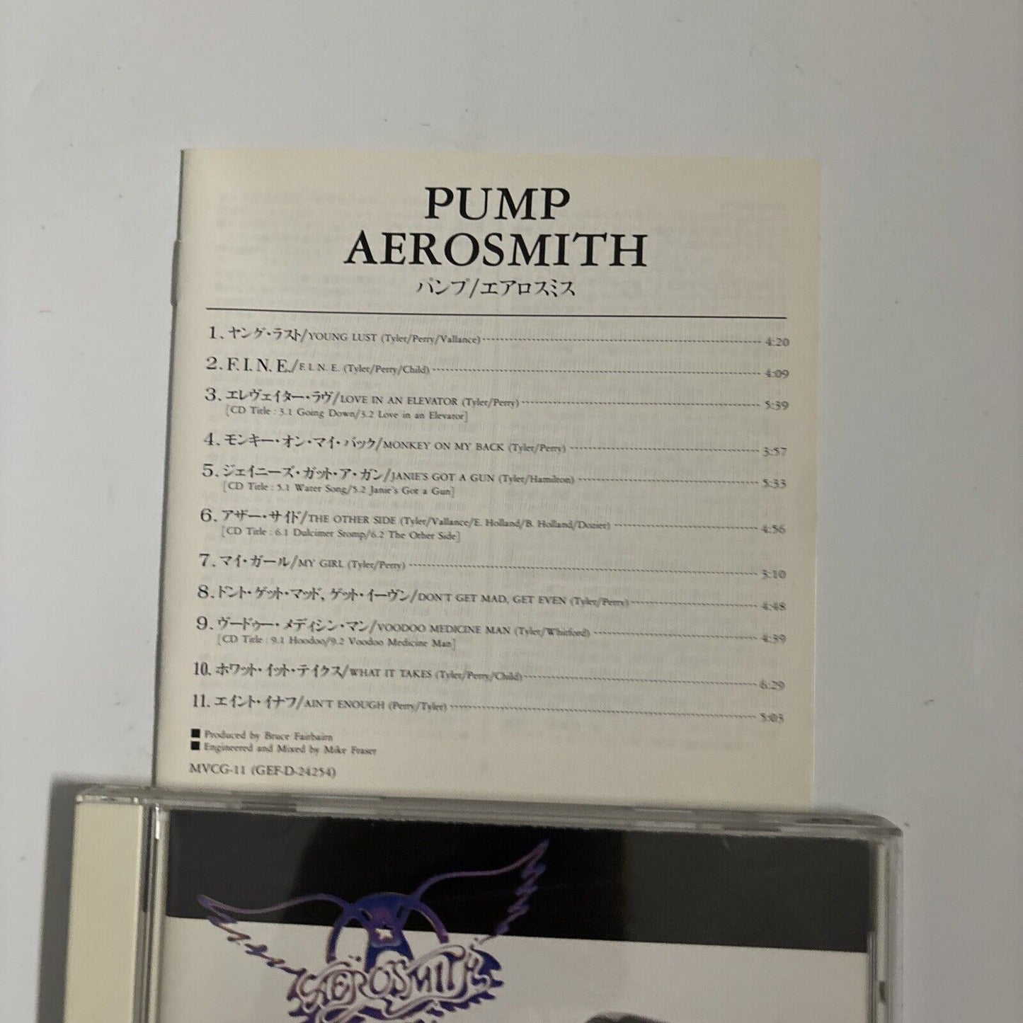 Aerosmith - Pump (CD, 1991) Japan mvcg-11 Geffen Records