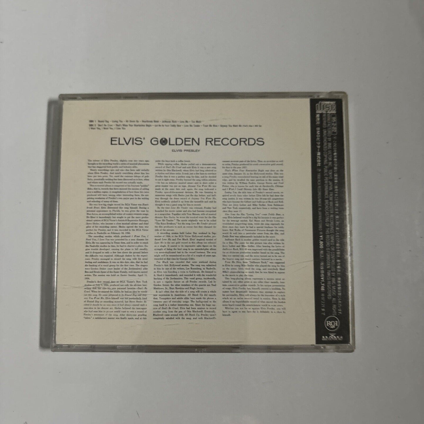 Elvis Presley - Elvis' Golden Records (CD, 1995) Japan BVCP-7364