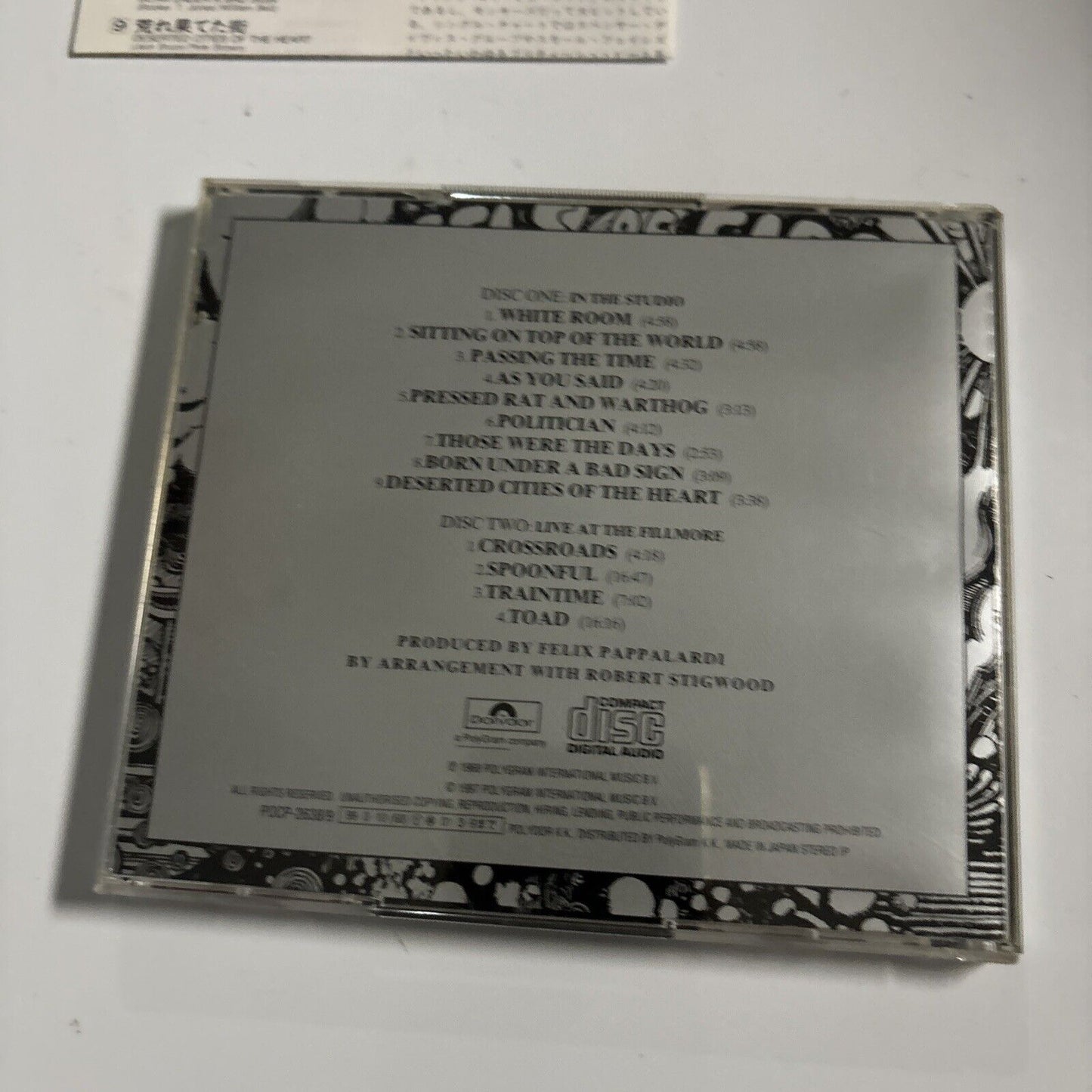 Cream - Wheels Of Fire (CD, 1999) Japan pocp-2638/9