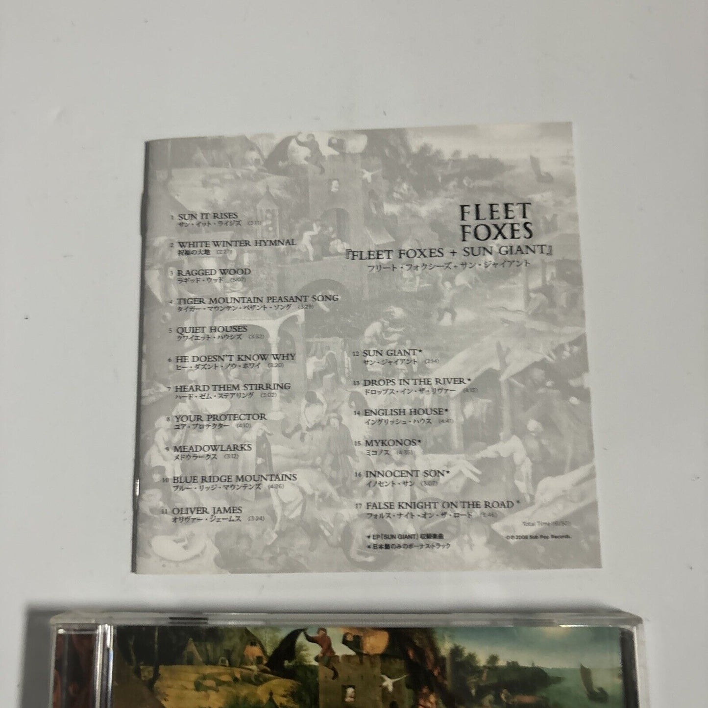 Fleet Foxes - Fleet Foxes / Sun Giant EP (CD, 2009) Japan TRCP54