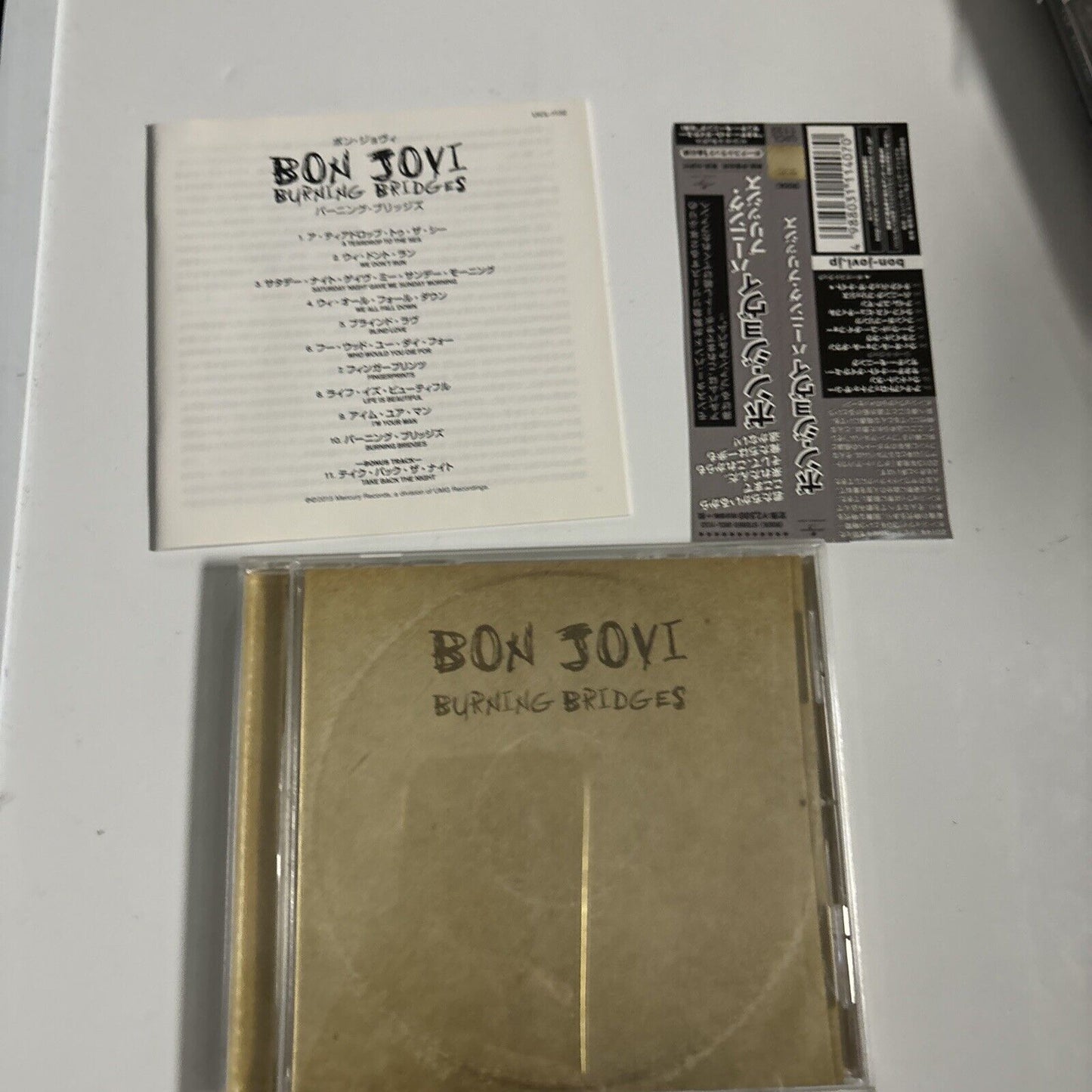 Bon Jovi - Burning Bridges [Japan Bonus Track] (CD, 2015) Japan uicl-1132 Obi