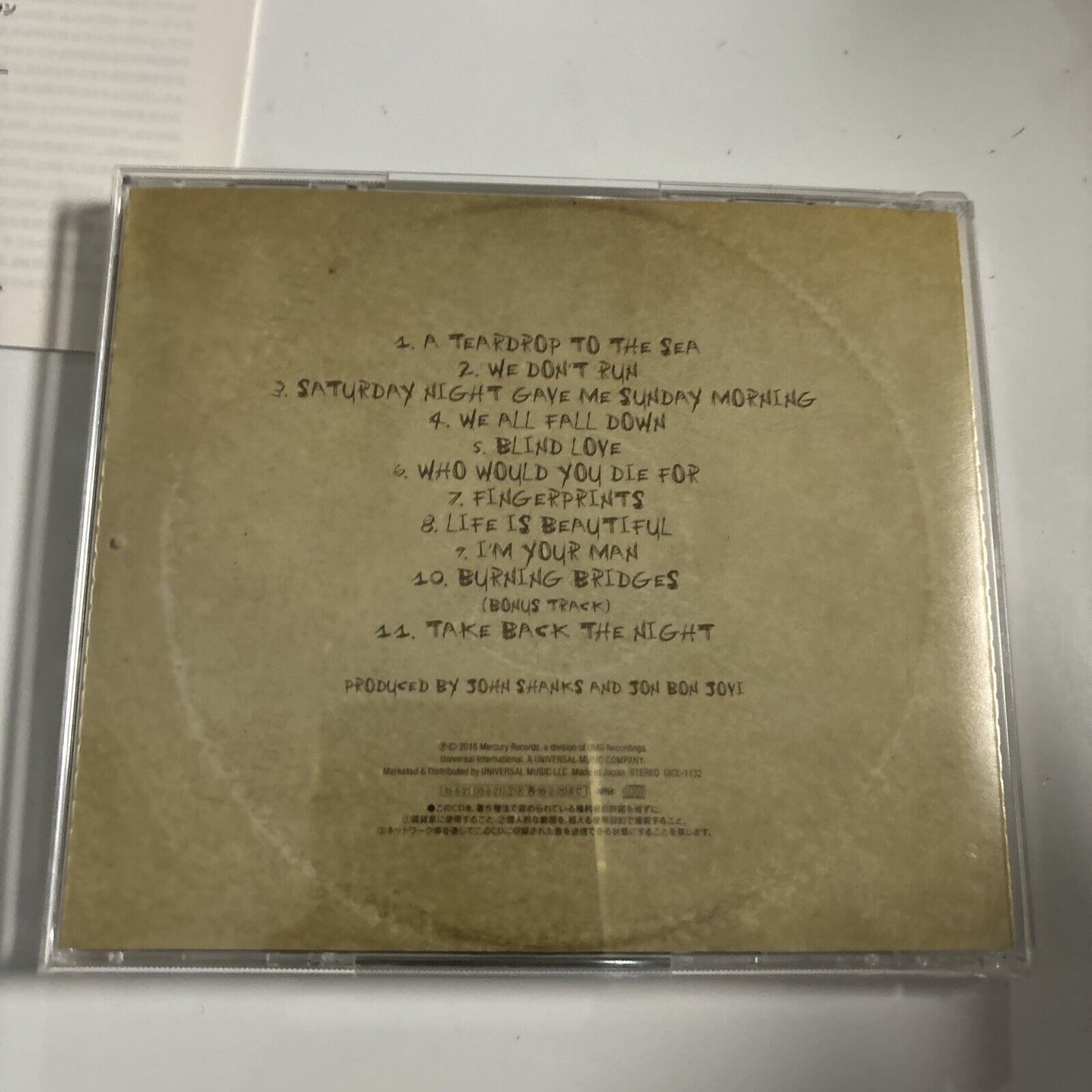 Bon Jovi - Burning Bridges [Japan Bonus Track] (CD, 2015) Japan uicl-1132 Obi