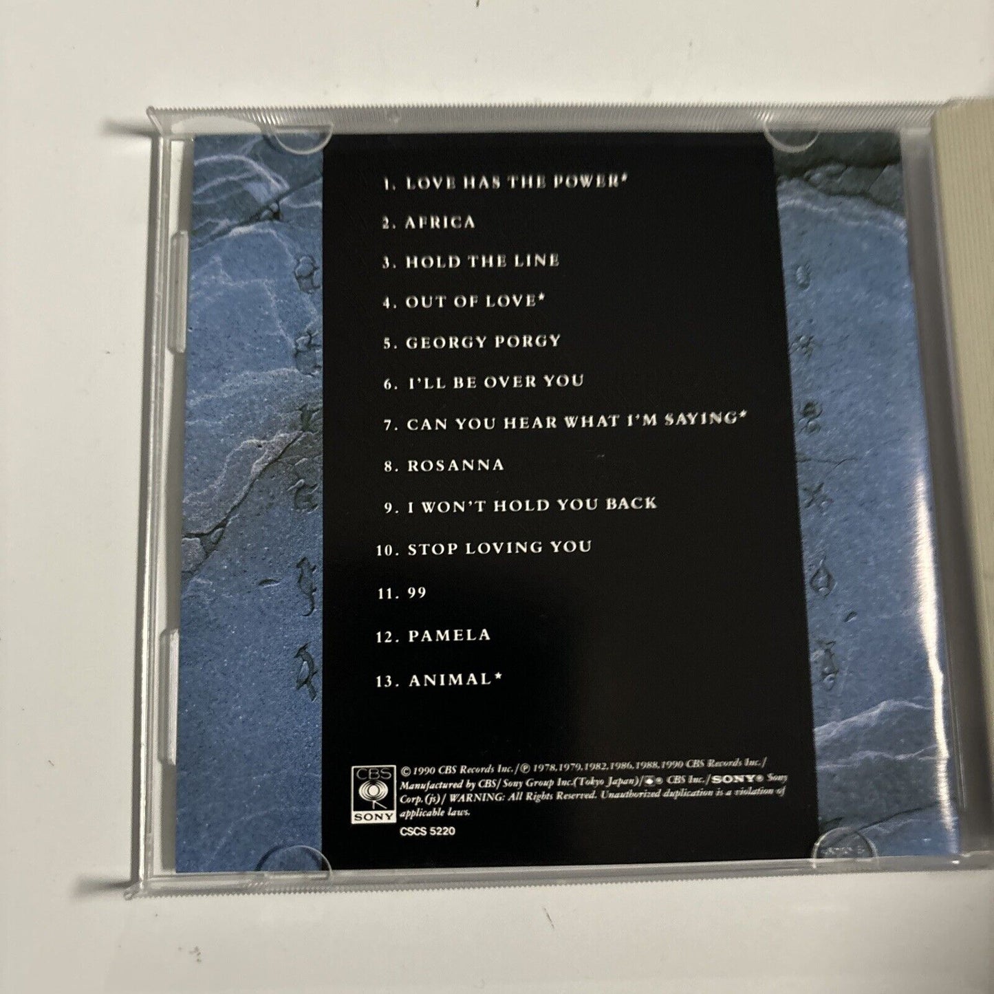 Toto - Past To Present (CD, 1990) Japan CBS/Sony cscs-5220