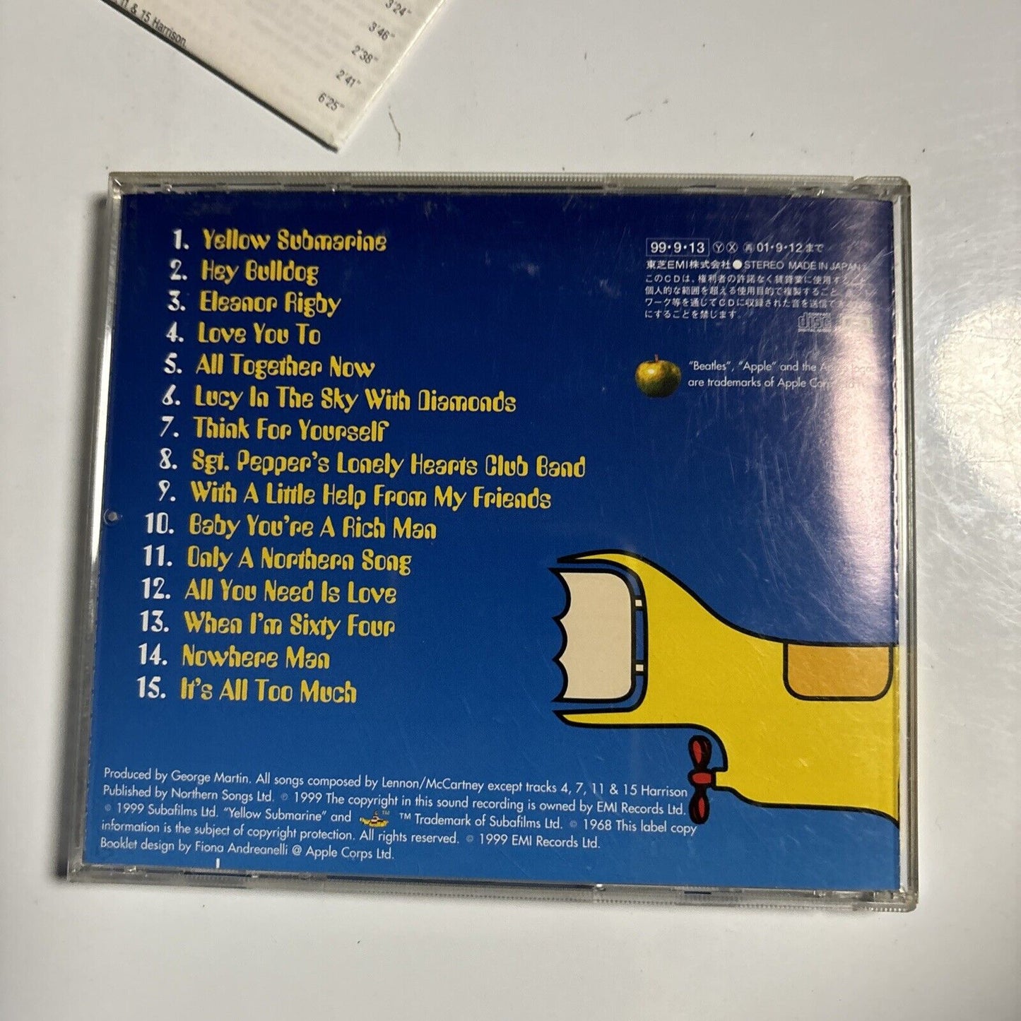 The Beatles - Yellow Submarine Songtrack (CD, 1999) Japan tocp-65300