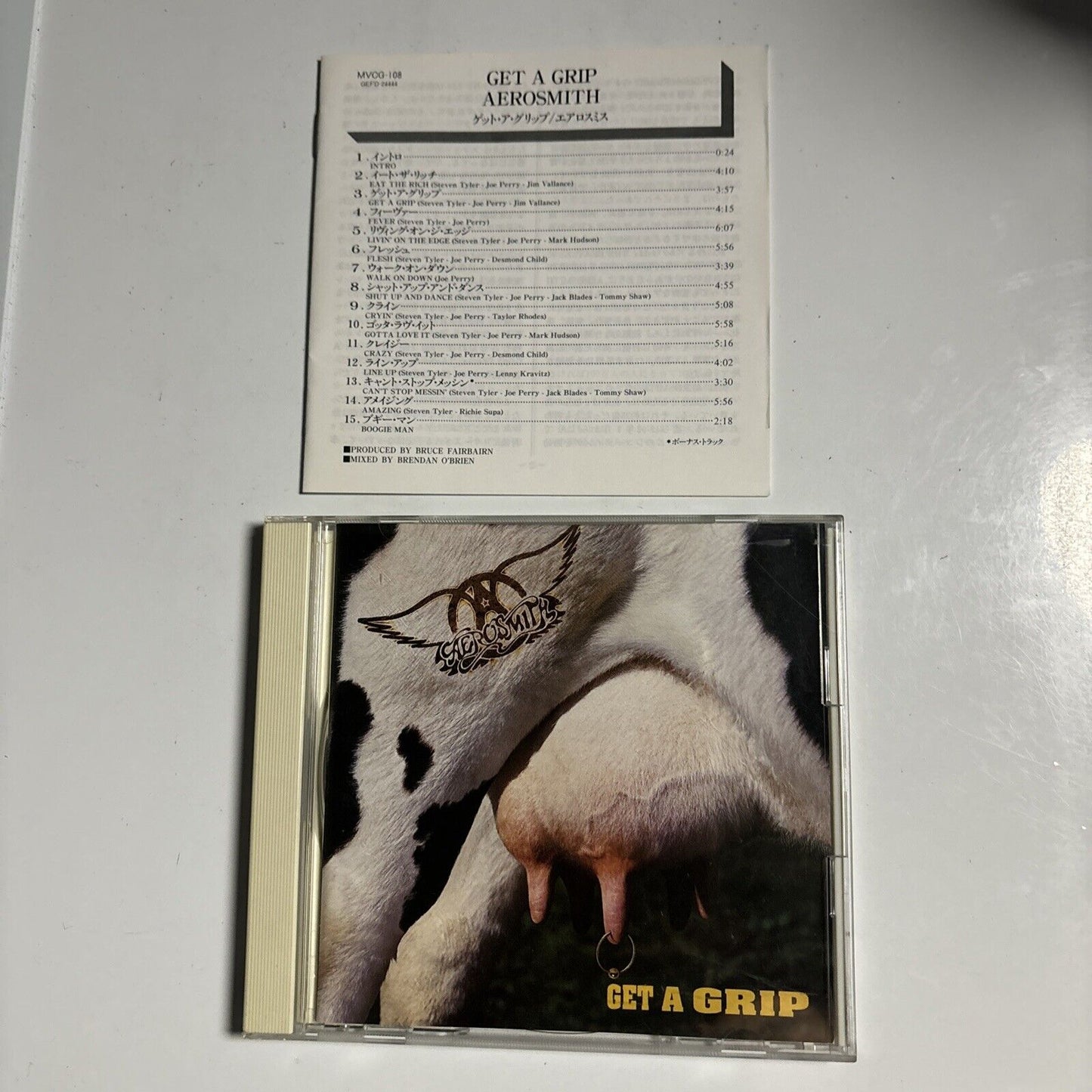 Aerosmith - Get A Grip (CD, 1993) Japan mvcg-108 Geffen Records