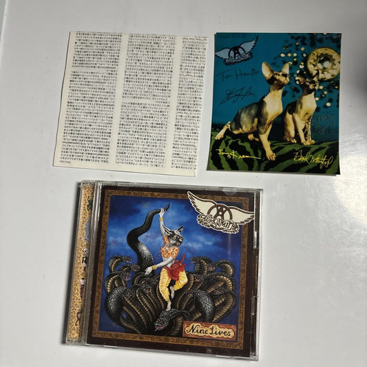 Aerosmith - Nine Lives (CD, 1997) Japan Sony Records SRCS-8263 Sticker