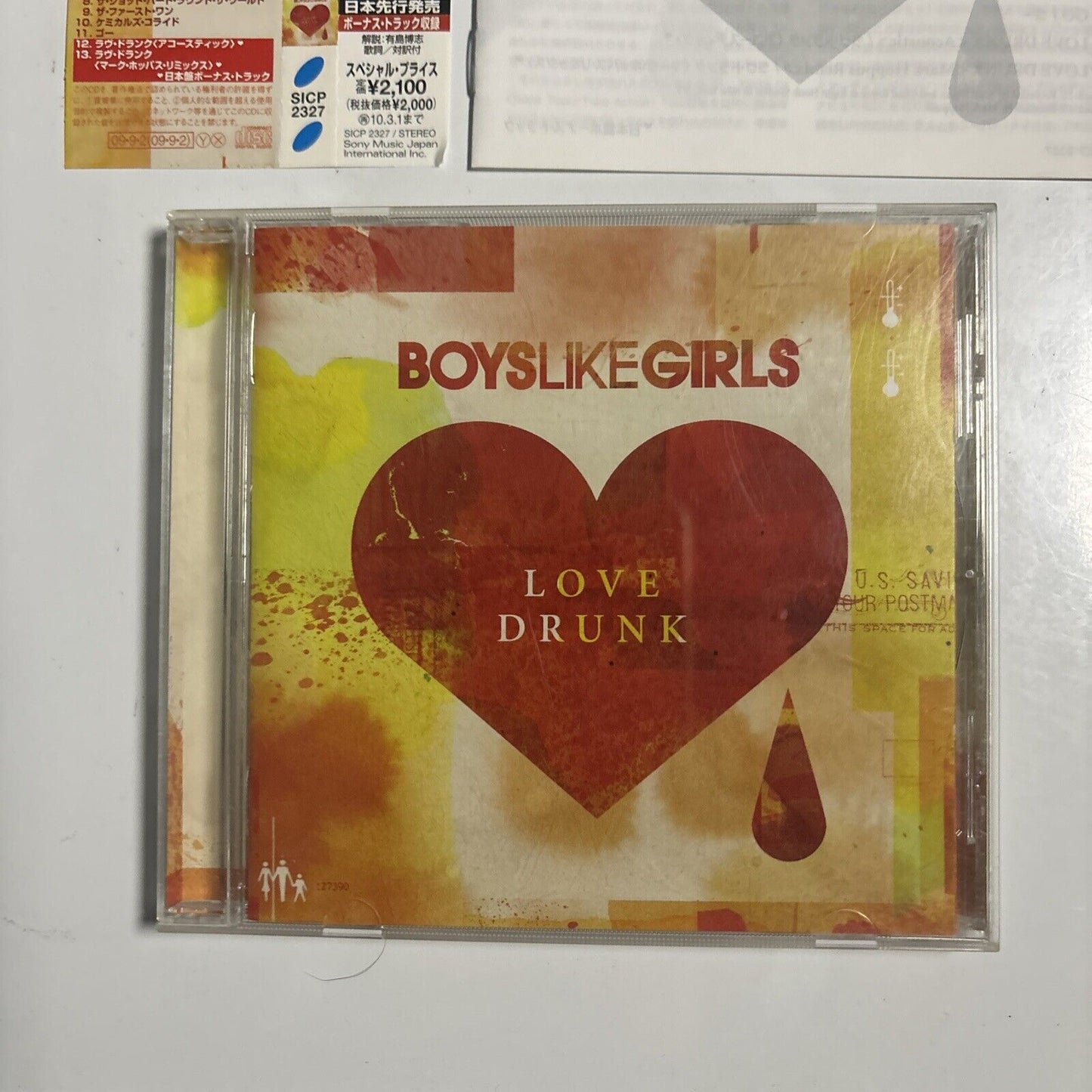 Boys Like Girls - Love Drunk [Japan Bonus Track] (CD, 2009) Japan sicp-2327