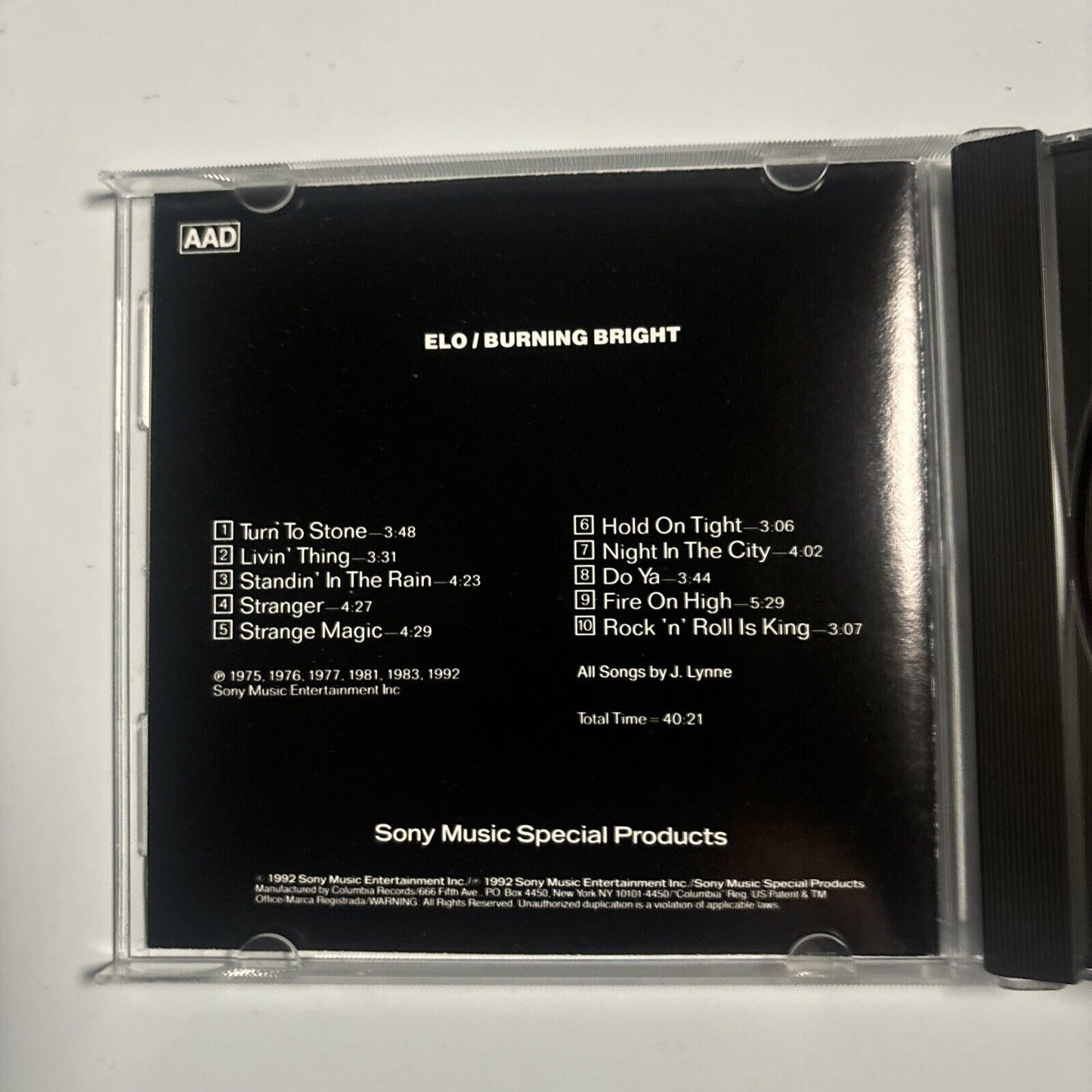 Electric Light Orchestra - Burning Bright (CD, 1992) A 22639