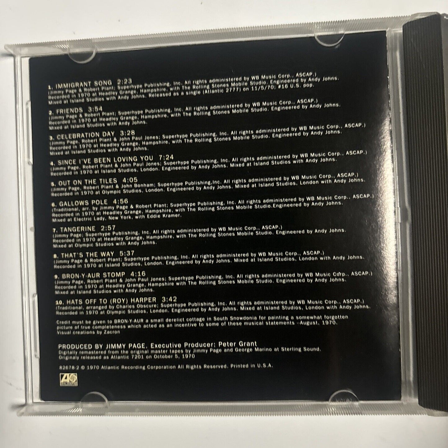 Led Zeppelin - Led Zeppelin III (CD, 1994) 82678-2