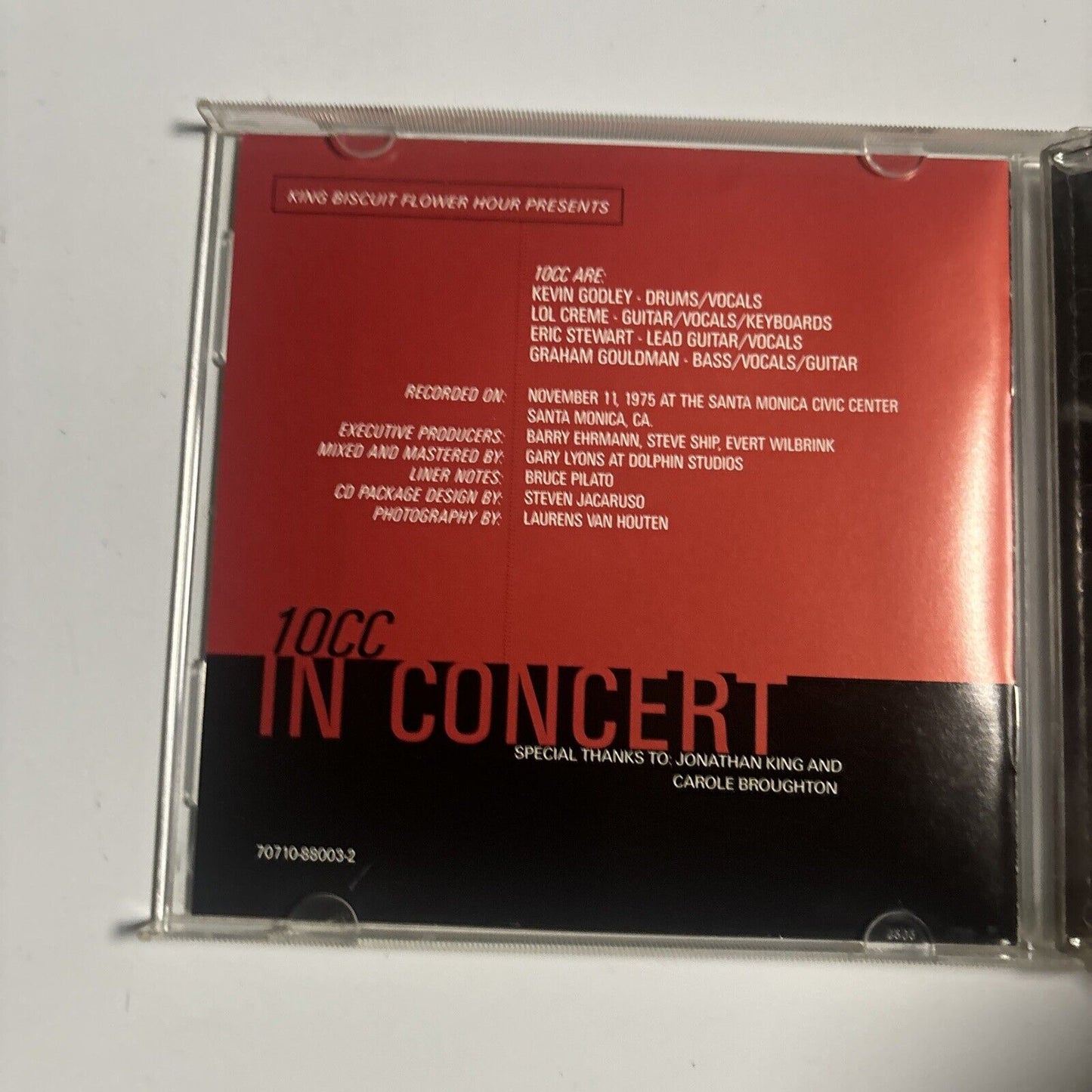 10cc - King Biscuit Flower Hour Presents 10cc In Concert (CD, 1995) KBFR-1995