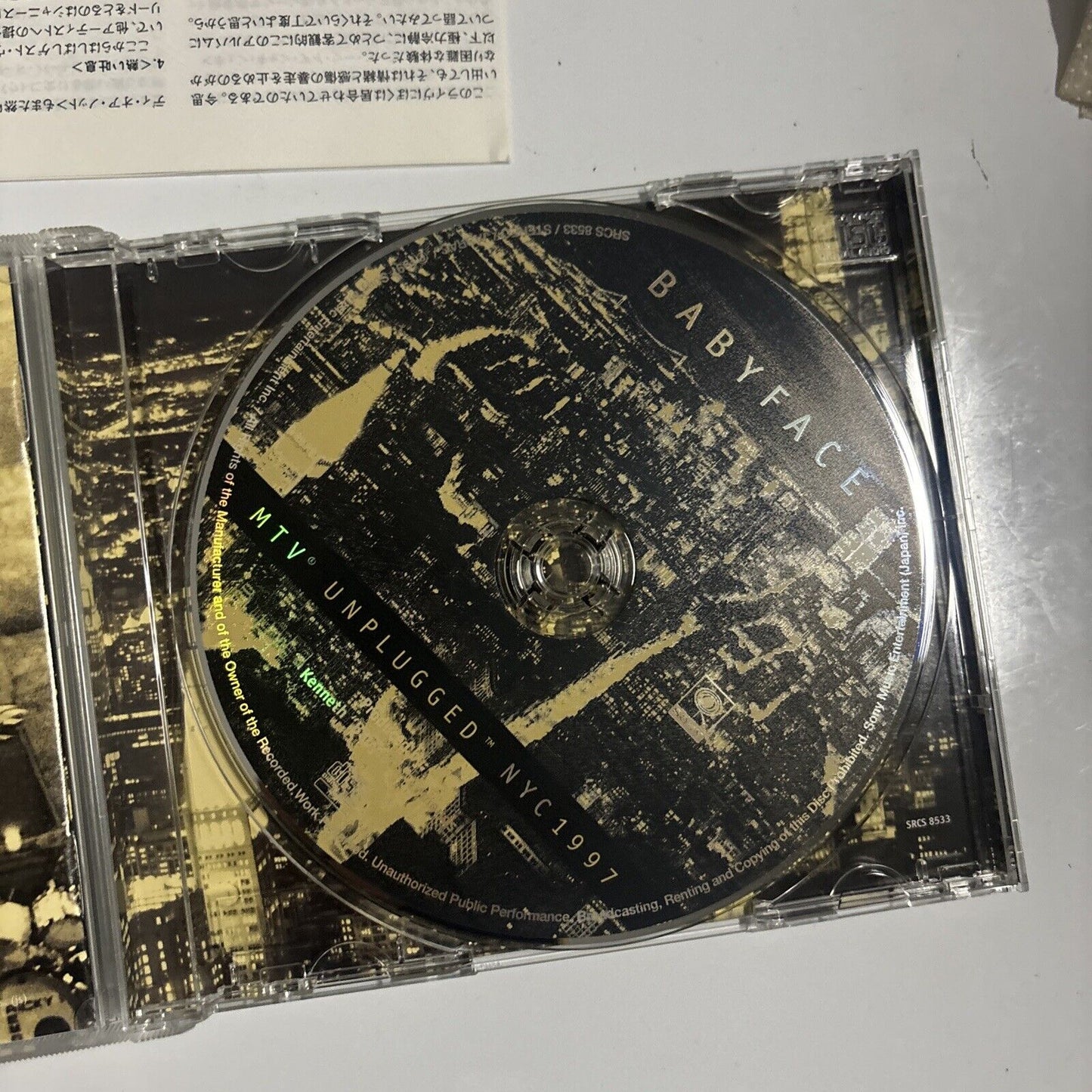 Babyface - MTV Unplugged NYC 1997 (CD, 1997) Japan srcs-8533